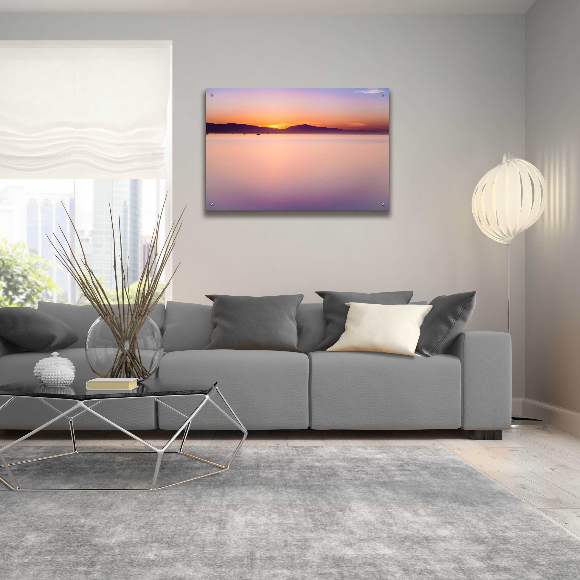 Epic Art 'Simple Sunrise' by Chris Moyer, Acrylic Glass Wall Art,36x24