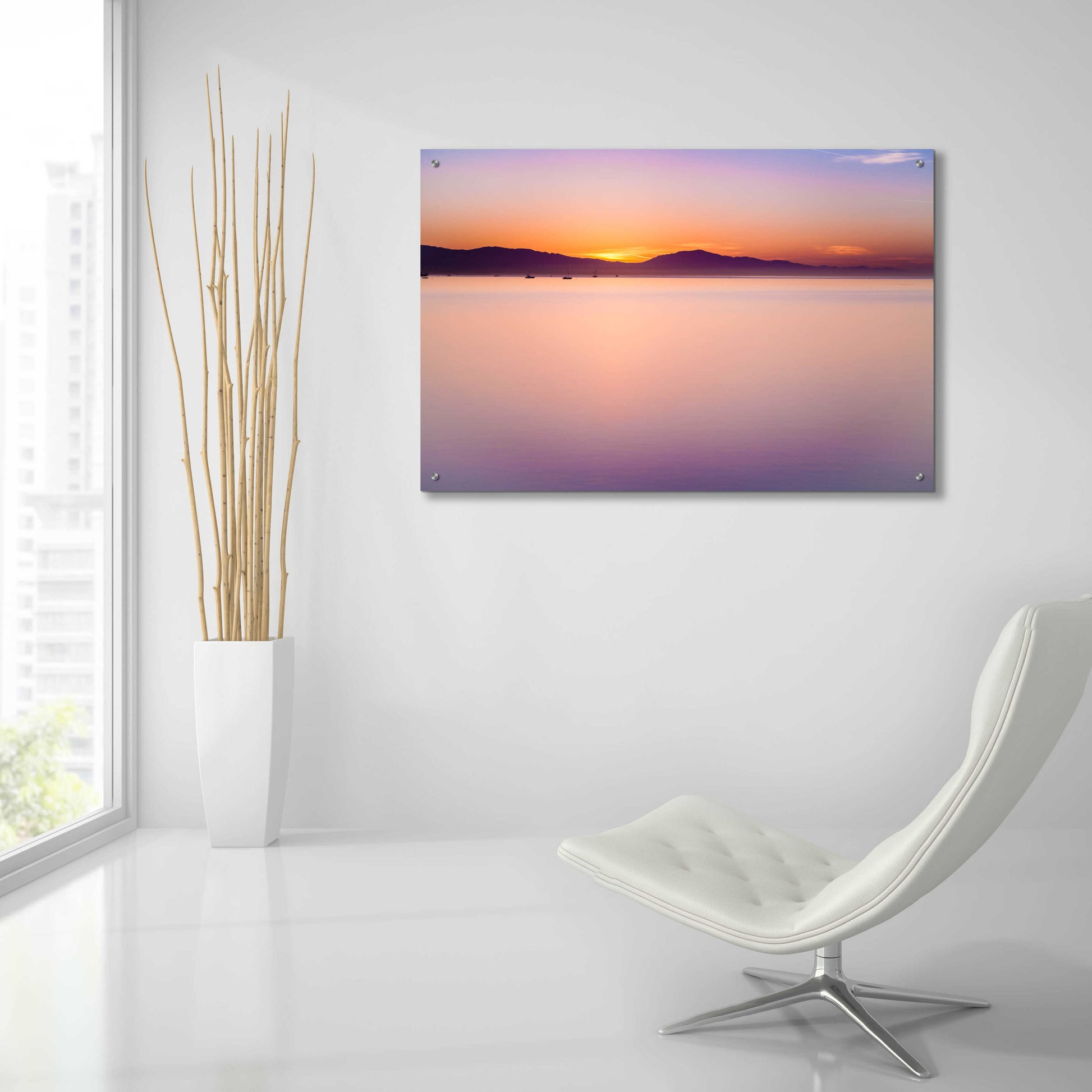 Epic Art 'Simple Sunrise' by Chris Moyer, Acrylic Glass Wall Art,36x24