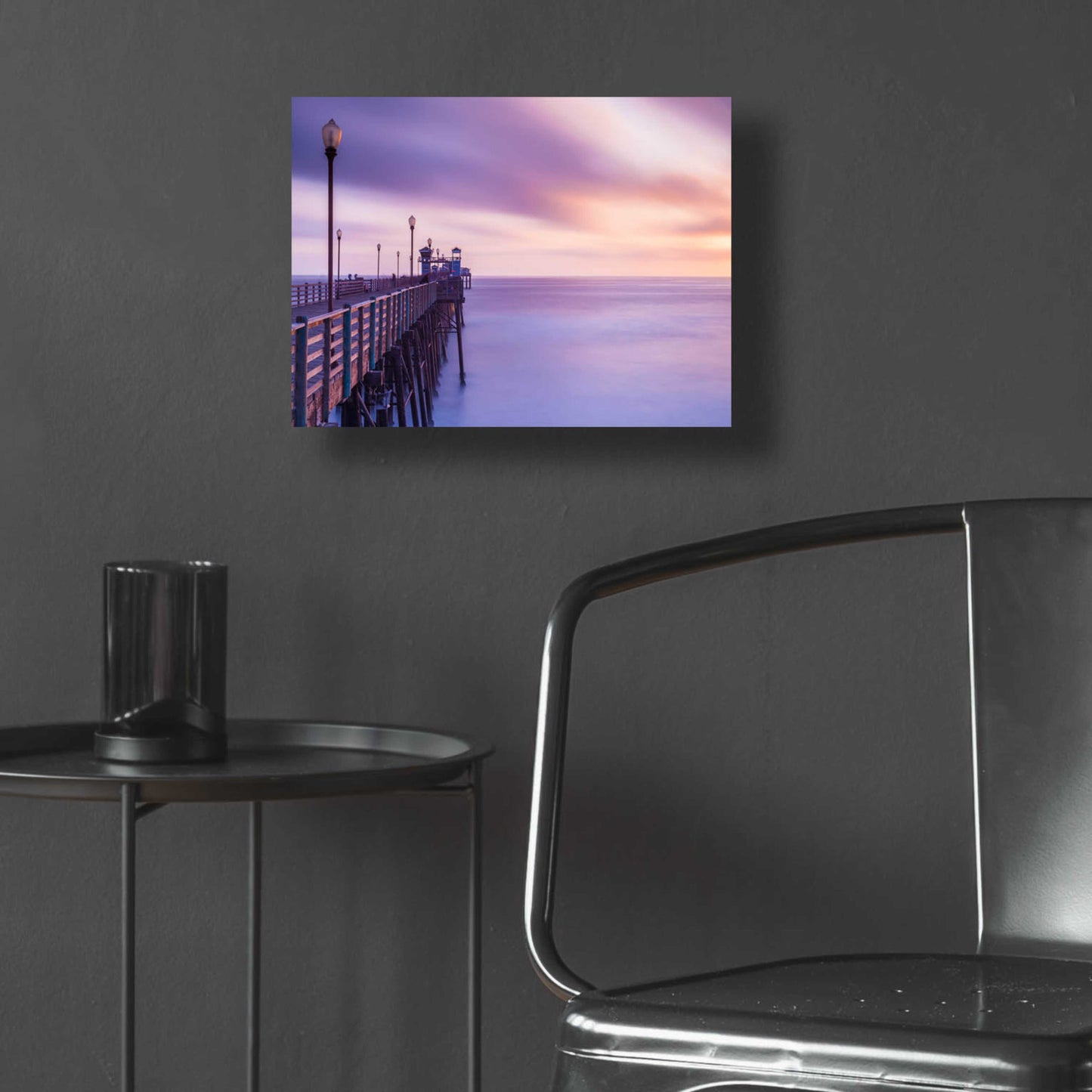 Epic Art 'Dusk at the Oceanside Pier' by Chris Moyer, Acrylic Glass Wall Art,16x12