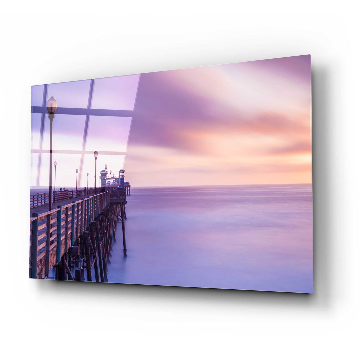 Epic Art 'Dusk at the Oceanside Pier' by Chris Moyer, Acrylic Glass Wall Art,24x16