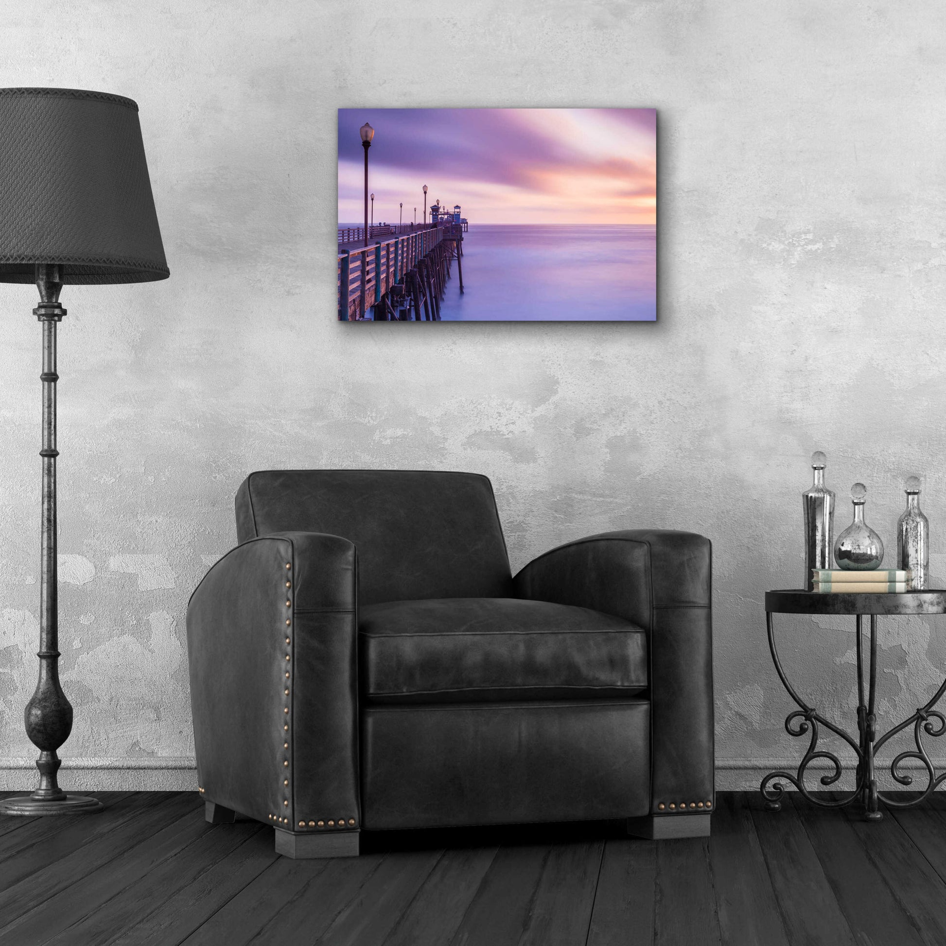 Epic Art 'Dusk at the Oceanside Pier' by Chris Moyer, Acrylic Glass Wall Art,24x16