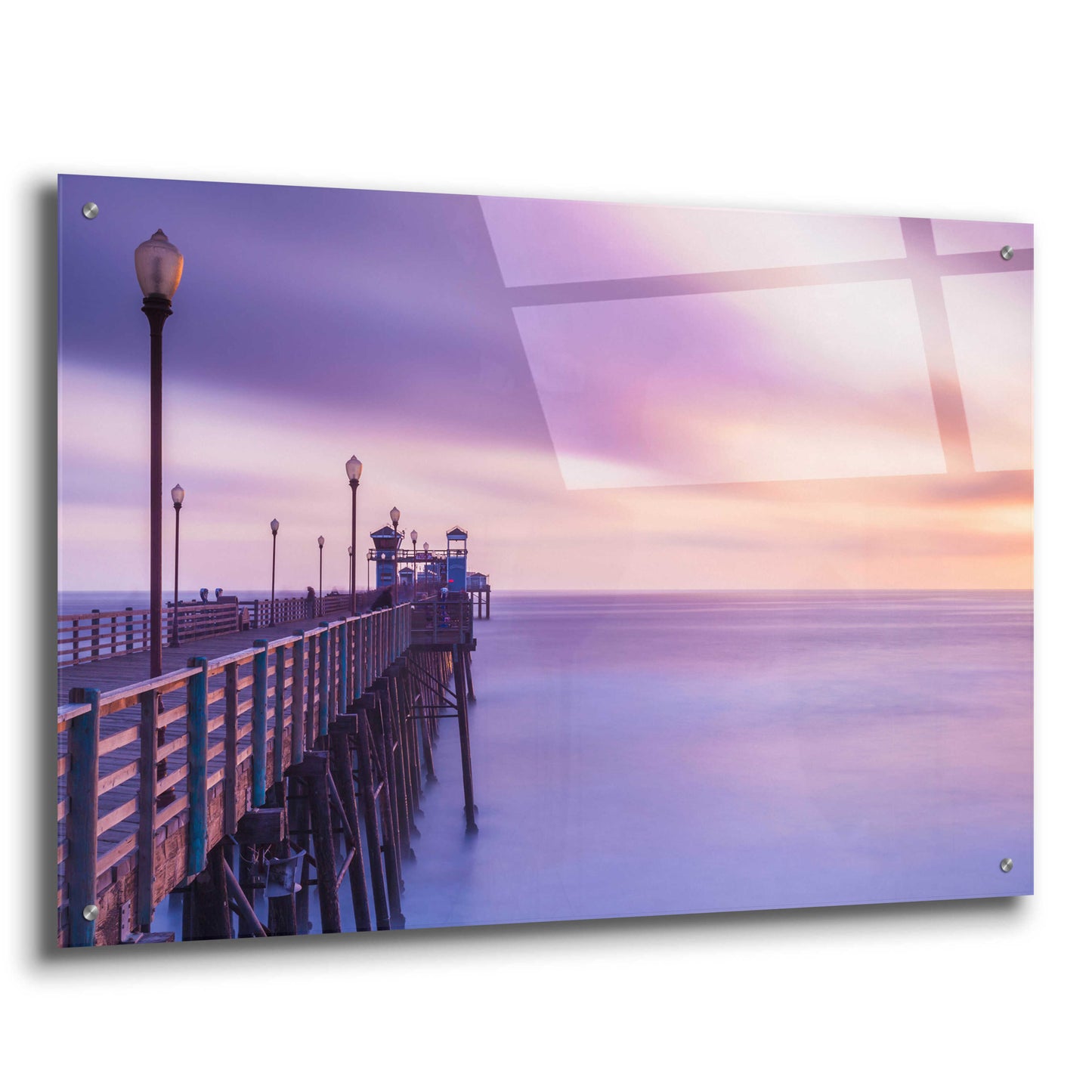 Epic Art 'Dusk at the Oceanside Pier' by Chris Moyer, Acrylic Glass Wall Art,36x24