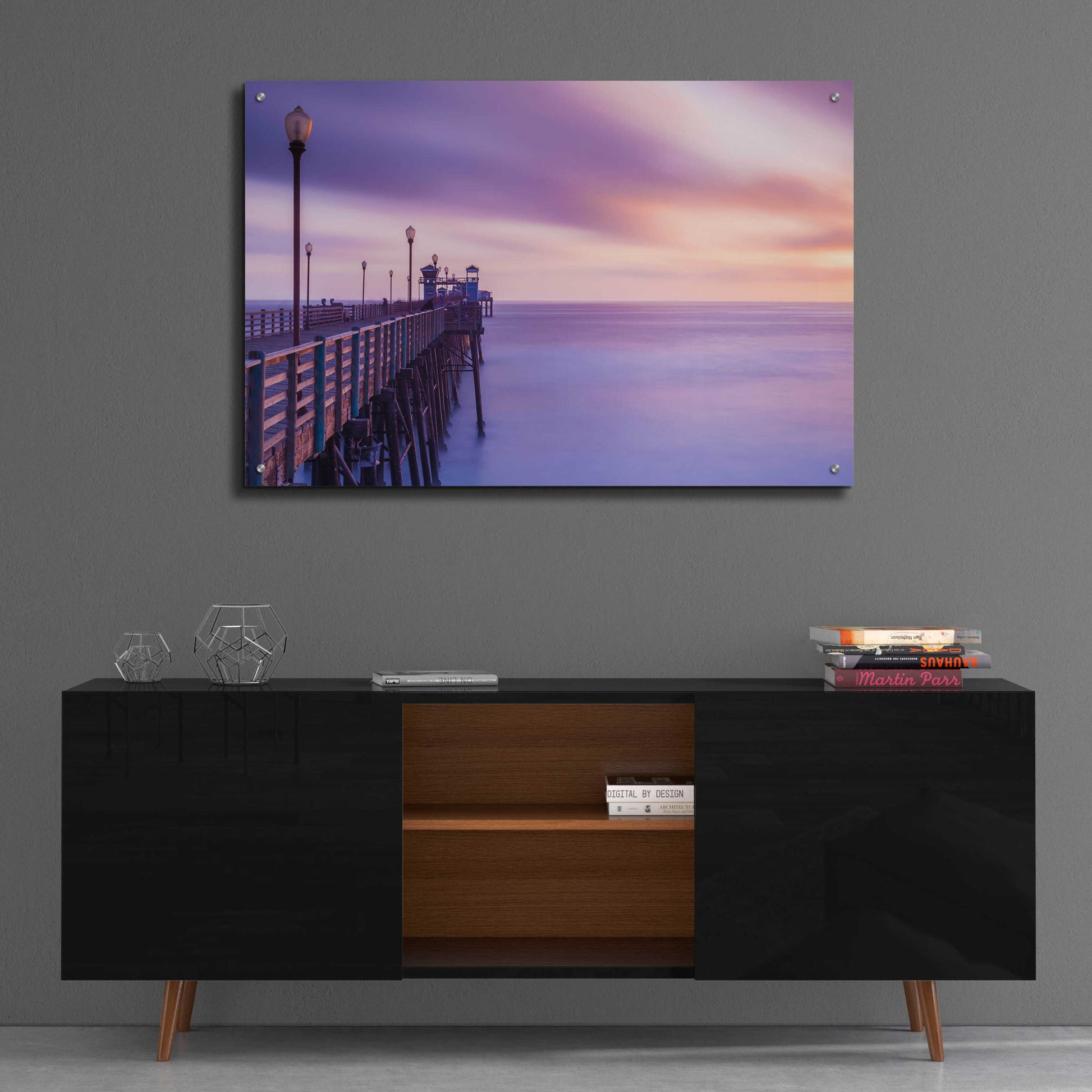 Epic Art 'Dusk at the Oceanside Pier' by Chris Moyer, Acrylic Glass Wall Art,36x24