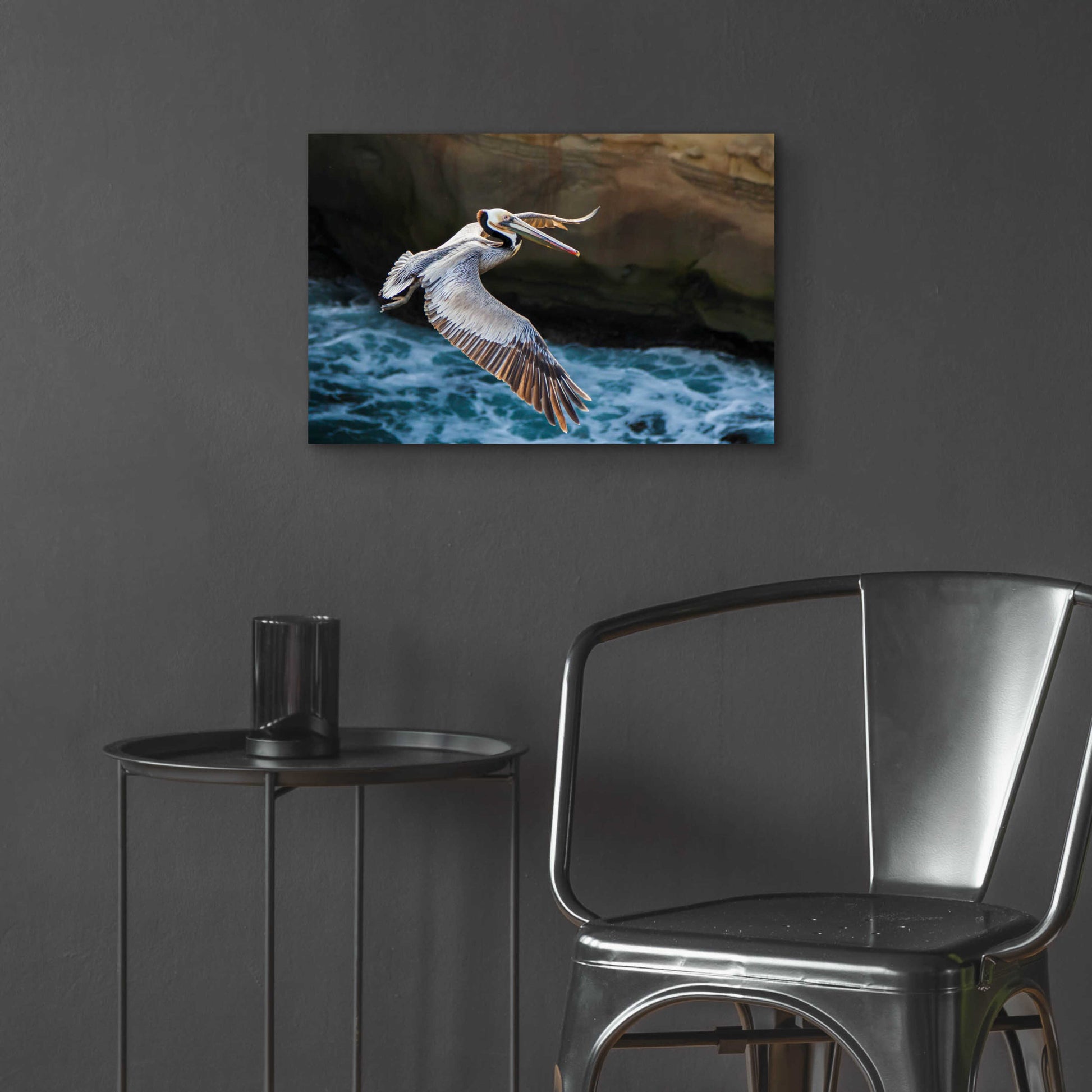 Epic Art 'Pelican Flight' by Chris Moyer, Acrylic Glass Wall Art,24x16