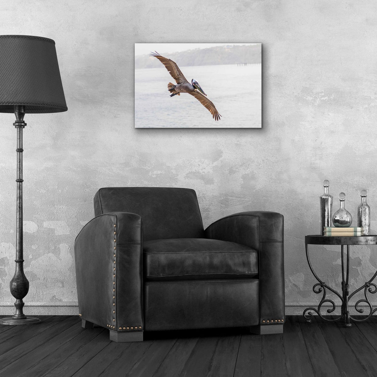 Pelican Spread by Chris Moyer - 24x16 acrylic wall art in a room