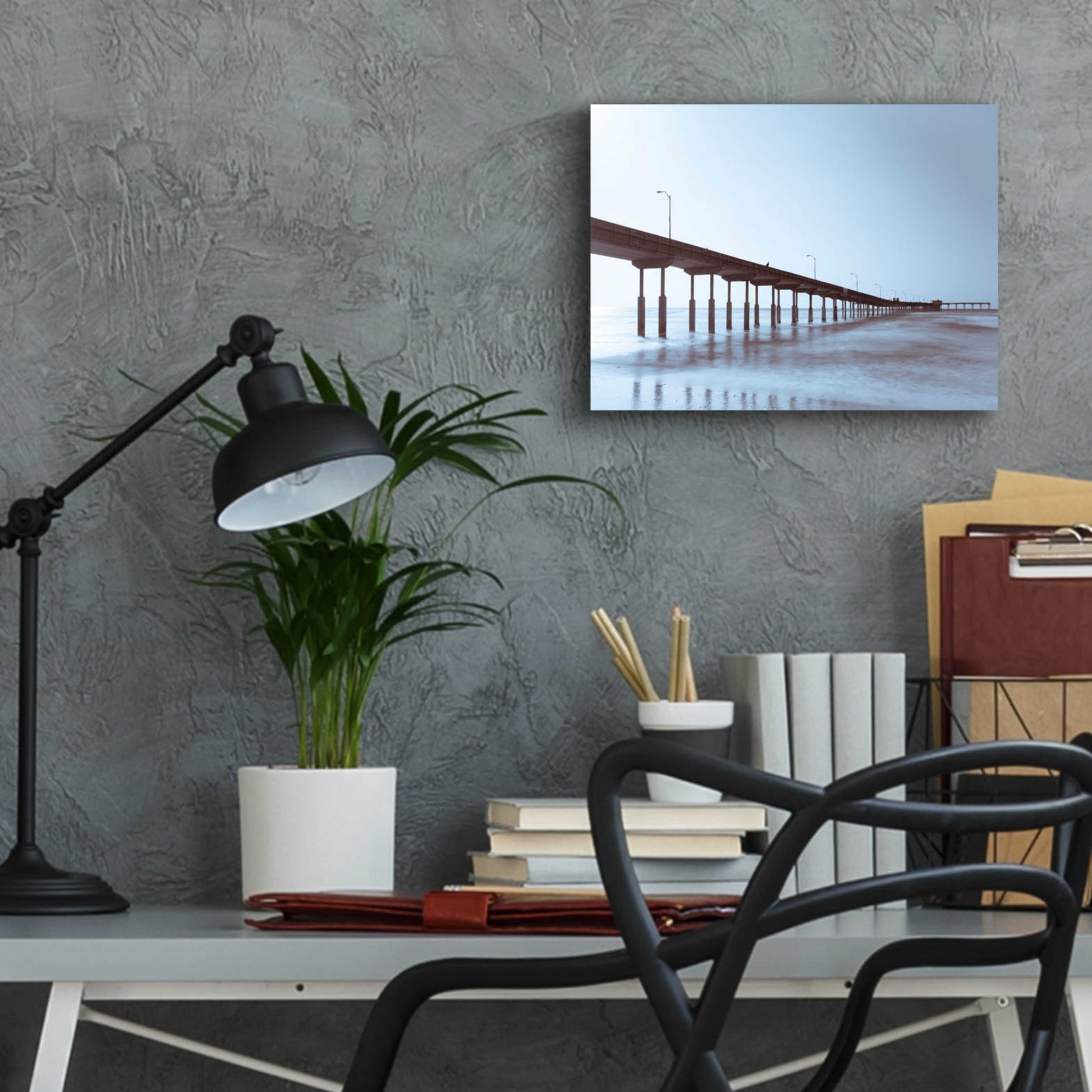 Epic Art 'Pier Tone' by Chris Moyer, Acrylic Glass Wall Art,16x12