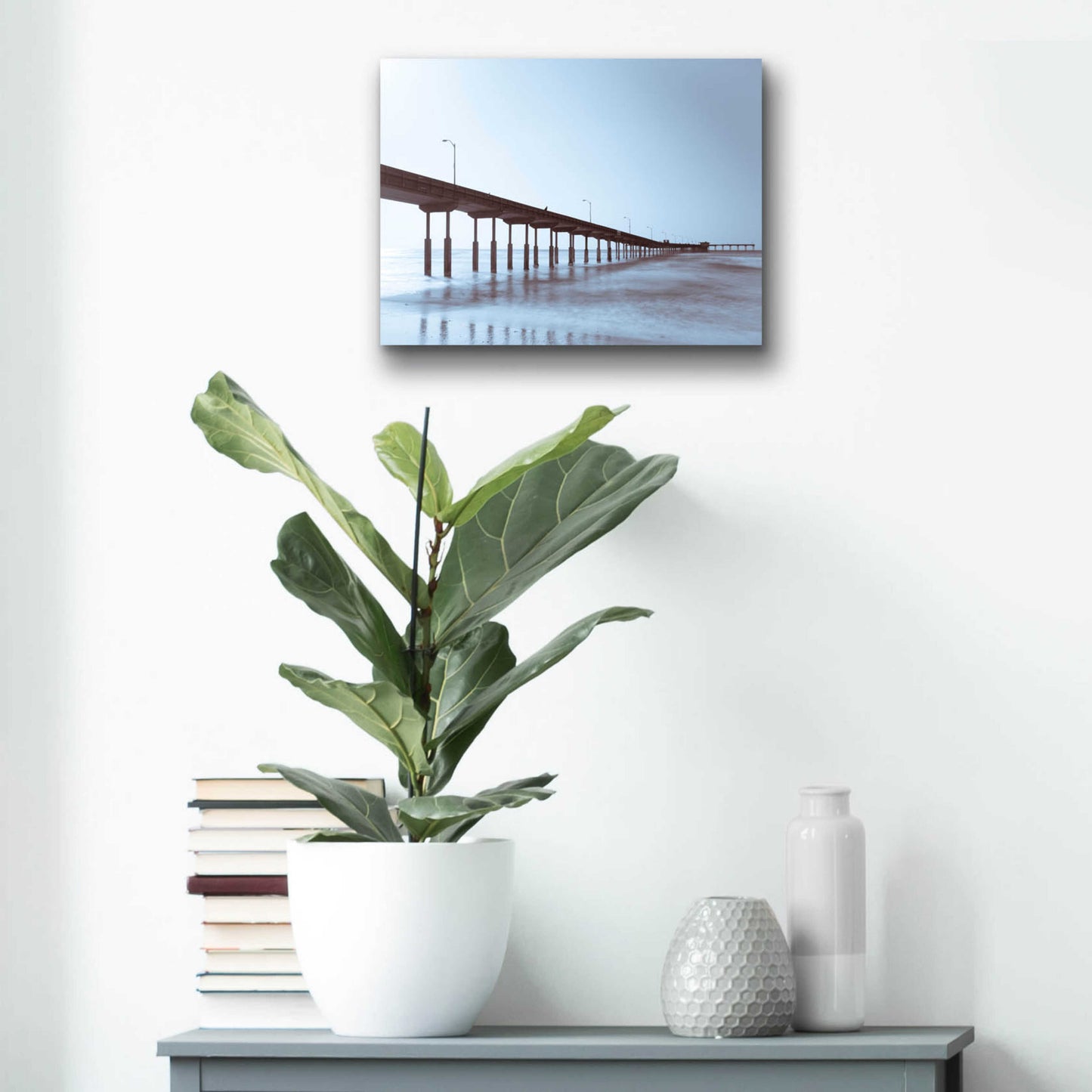 Epic Art 'Pier Tone' by Chris Moyer, Acrylic Glass Wall Art,16x12