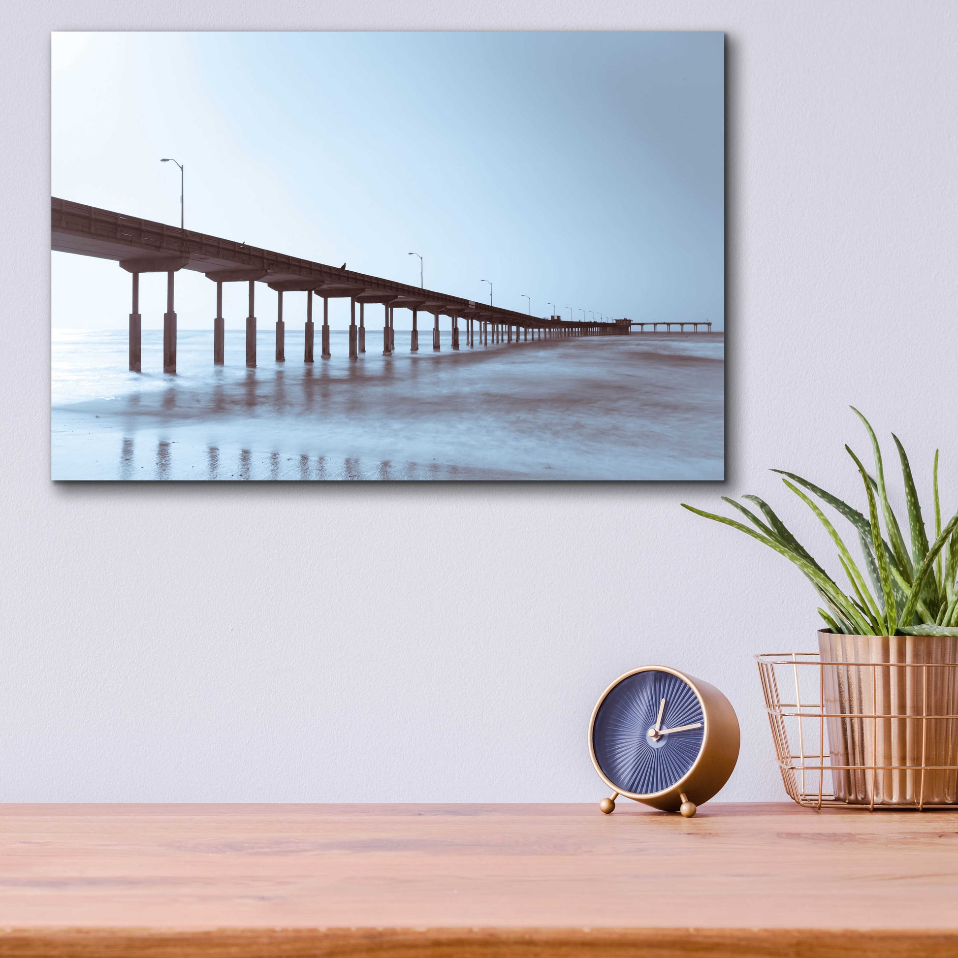 Epic Art 'Pier Tone' by Chris Moyer, Acrylic Glass Wall Art,16x12