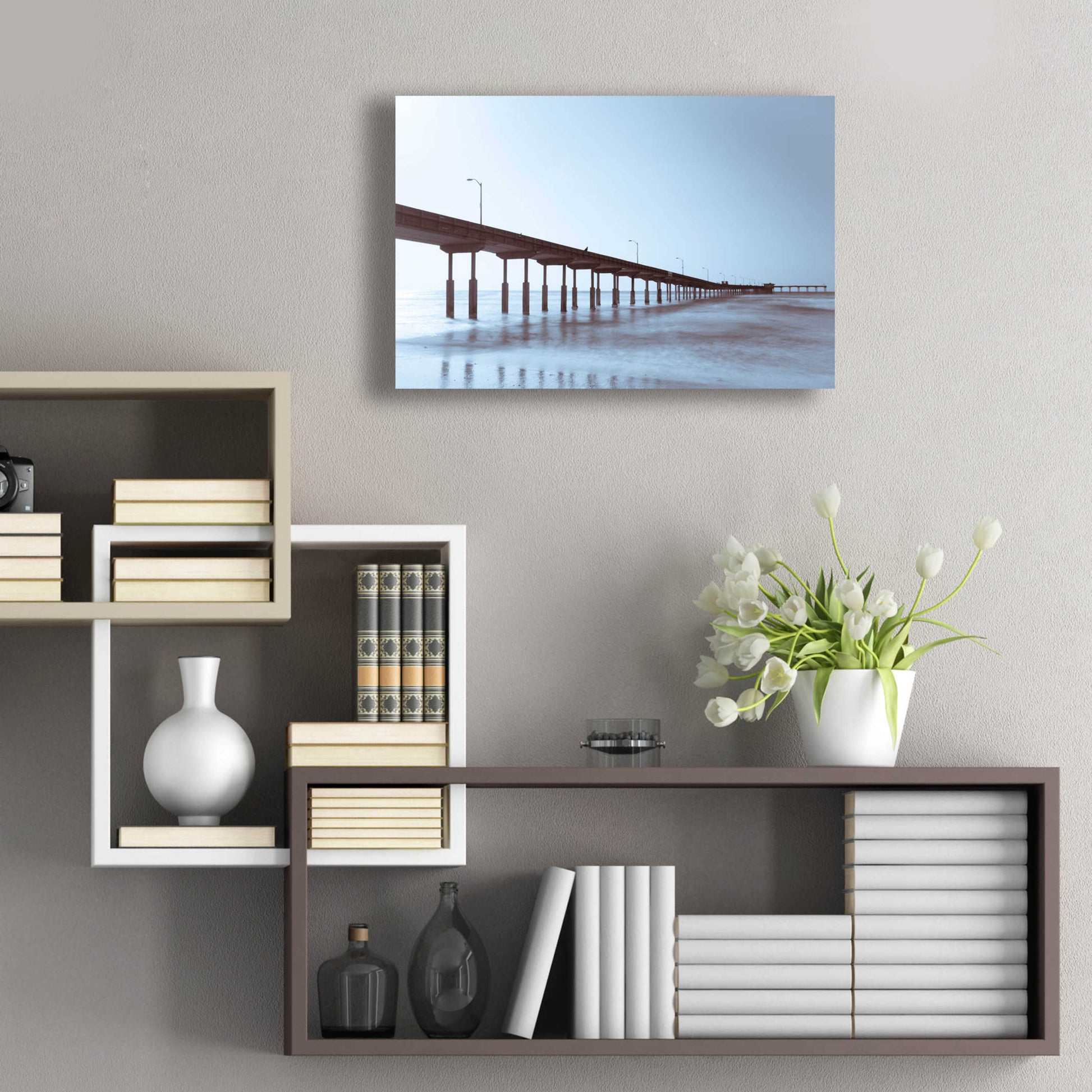 Epic Art 'Pier Tone' by Chris Moyer, Acrylic Glass Wall Art,24x16