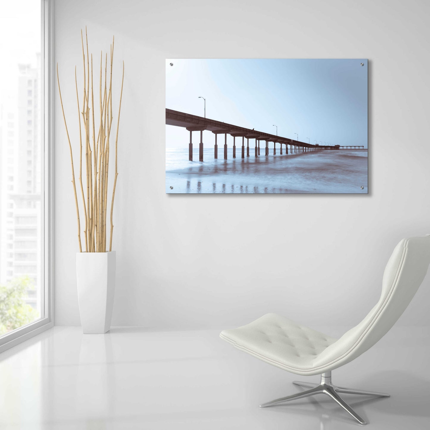 Epic Art 'Pier Tone' by Chris Moyer, Acrylic Glass Wall Art,36x24