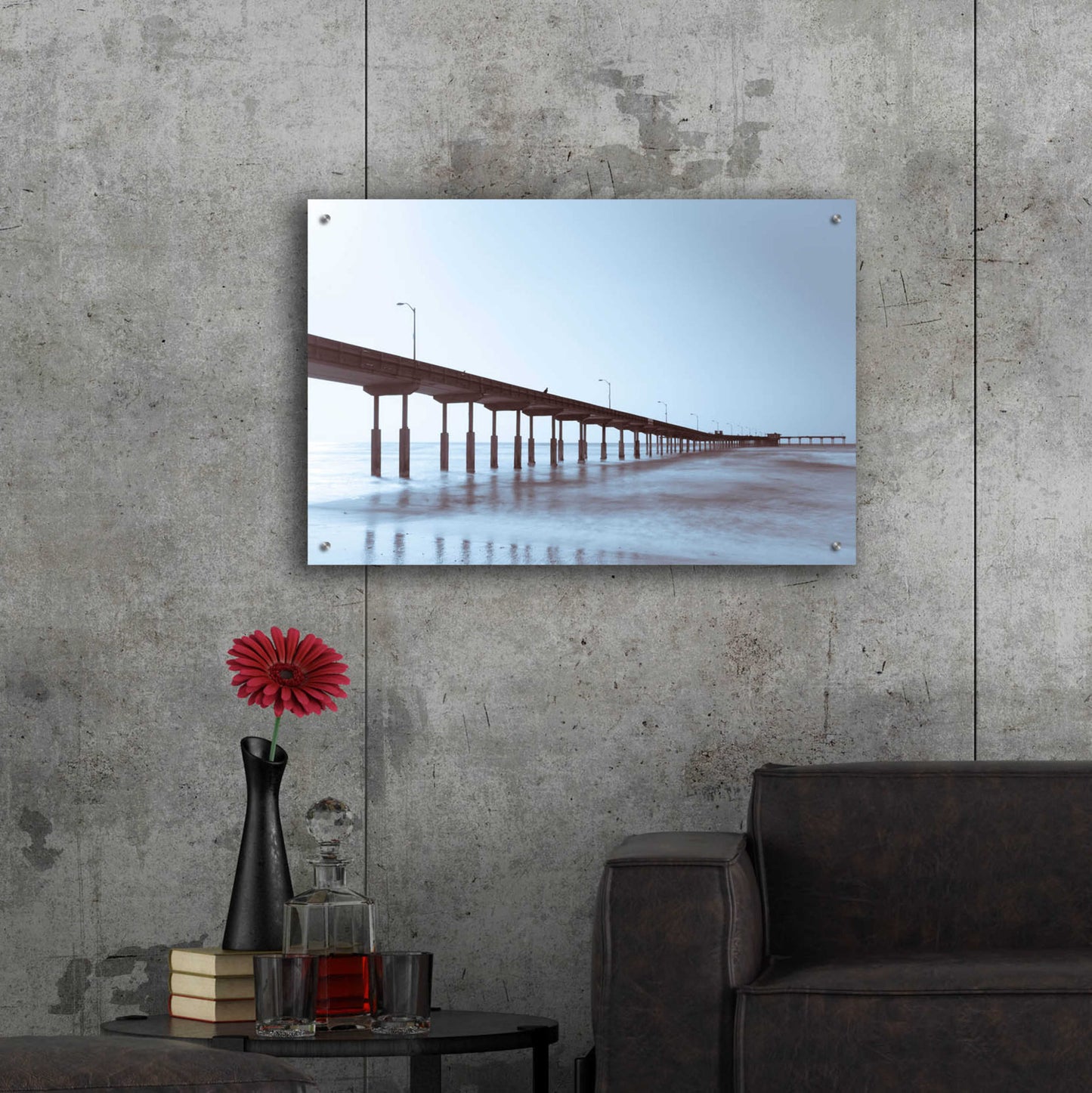 Epic Art 'Pier Tone' by Chris Moyer, Acrylic Glass Wall Art,36x24