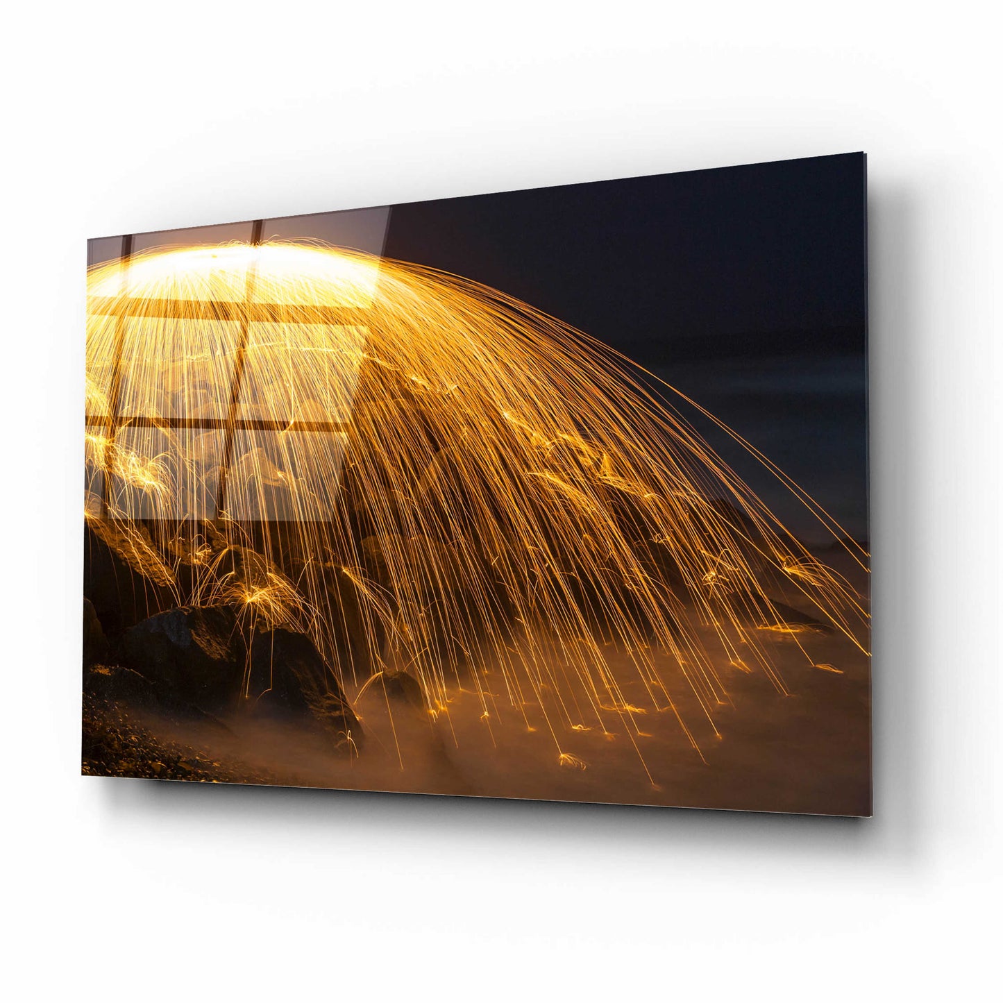 Epic Art 'Rain of Fire' by Chris Moyer, Acrylic Glass Wall Art,16x12