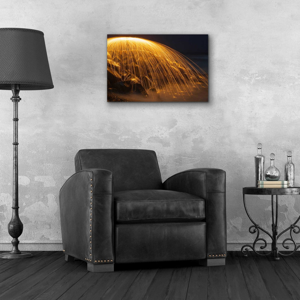 Rain of Fire by Chris Moyer - 24x16 acrylic wall art in a room