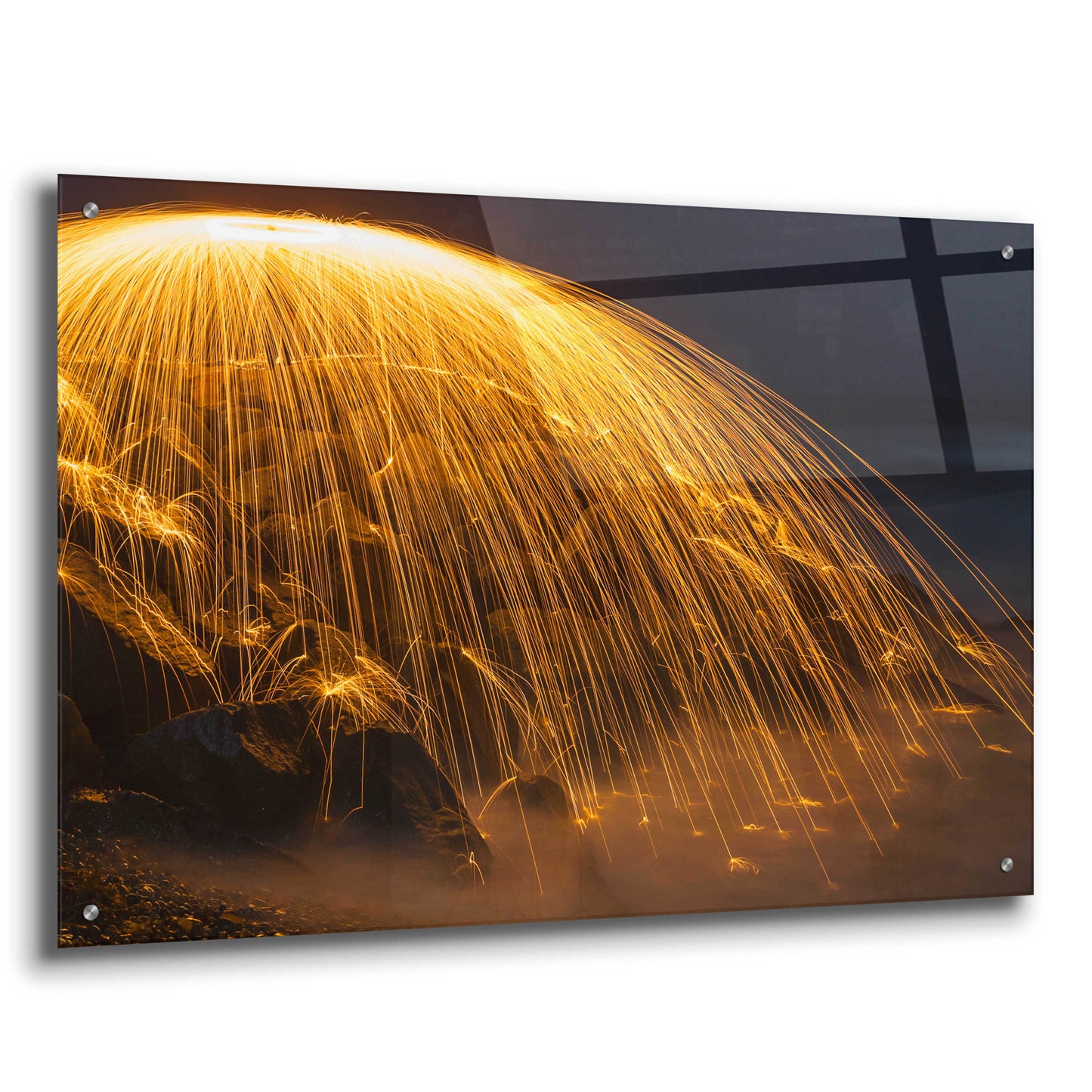 Epic Art 'Rain of Fire' by Chris Moyer, Acrylic Glass Wall Art,36x24