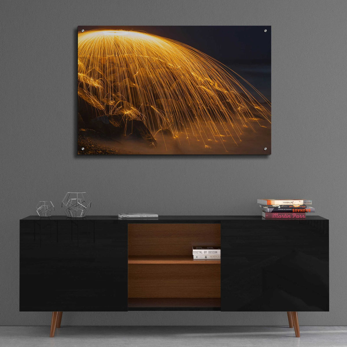 Rain of Fire by Chris Moyer - 36x24 acrylic wall art in a room