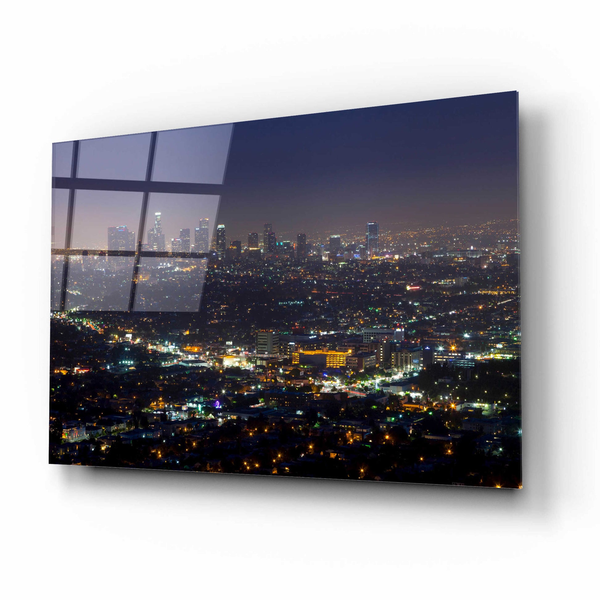 Epic Art 'LA Skyline' by Chris Moyer, Acrylic Glass Wall Art,16x12