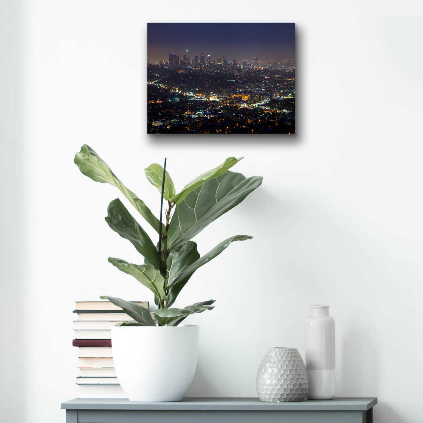 Epic Art 'LA Skyline' by Chris Moyer, Acrylic Glass Wall Art,16x12