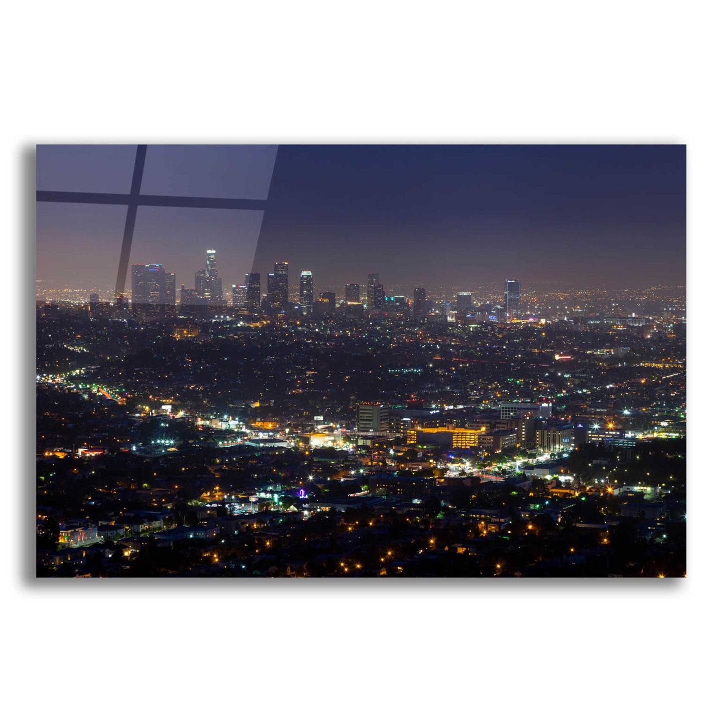 Epic Art 'LA Skyline' by Chris Moyer, Acrylic Glass Wall Art,16x12