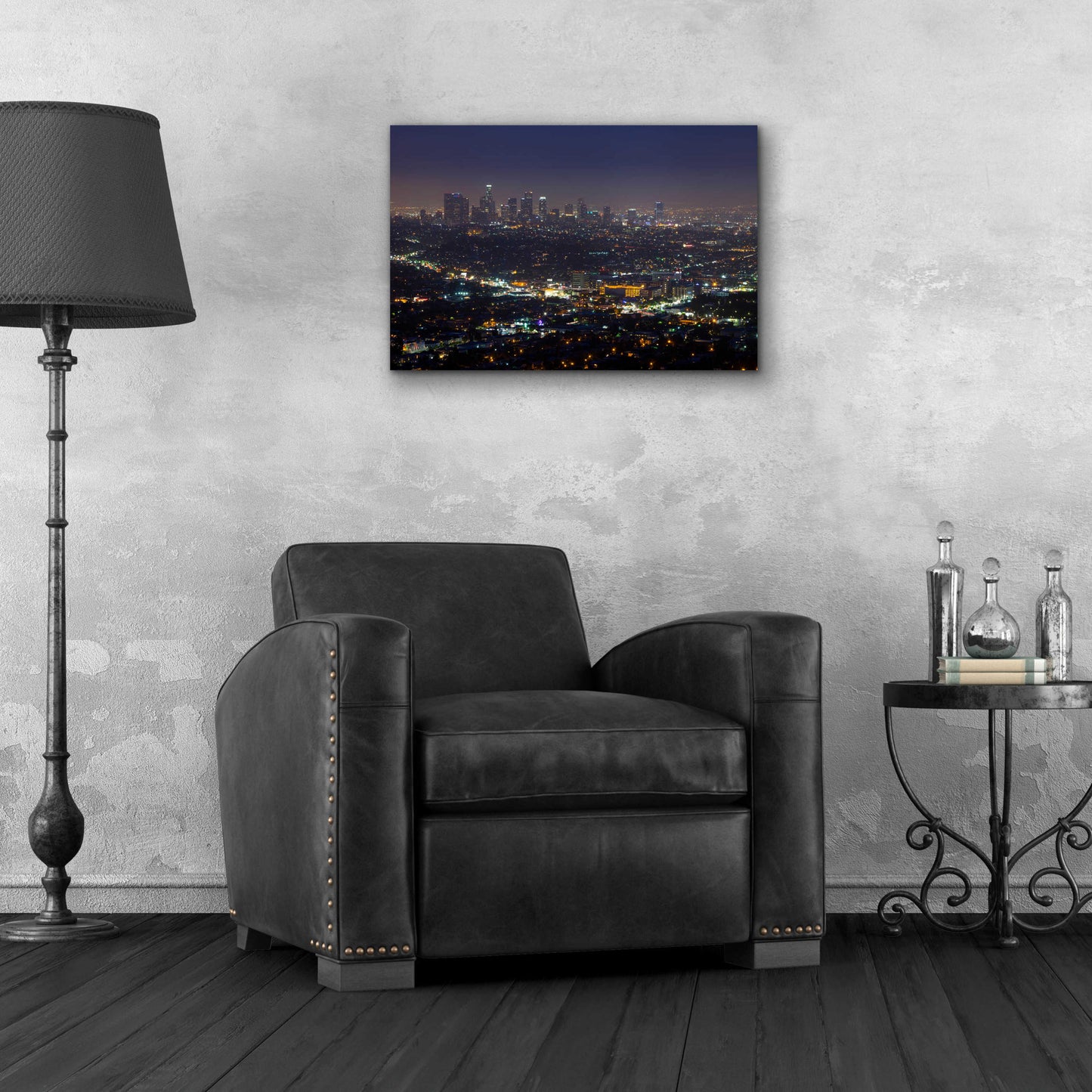 Epic Art 'LA Skyline' by Chris Moyer, Acrylic Glass Wall Art,24x16