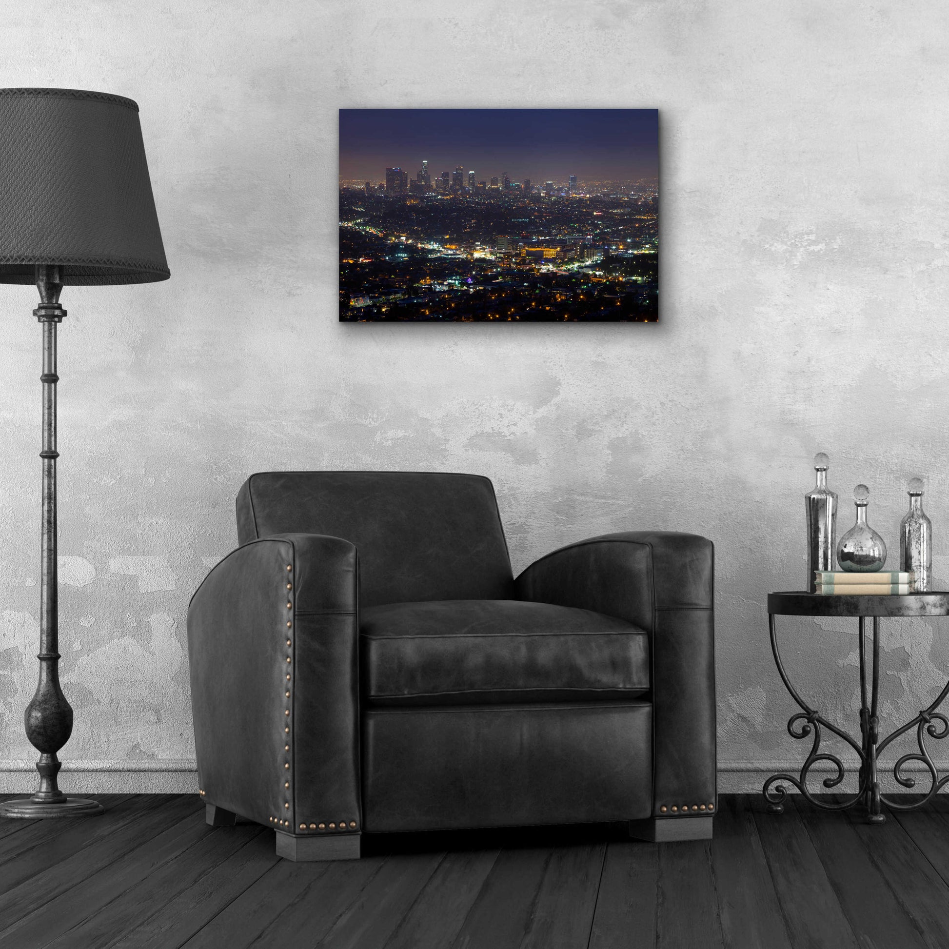 Epic Art 'LA Skyline' by Chris Moyer, Acrylic Glass Wall Art,24x16