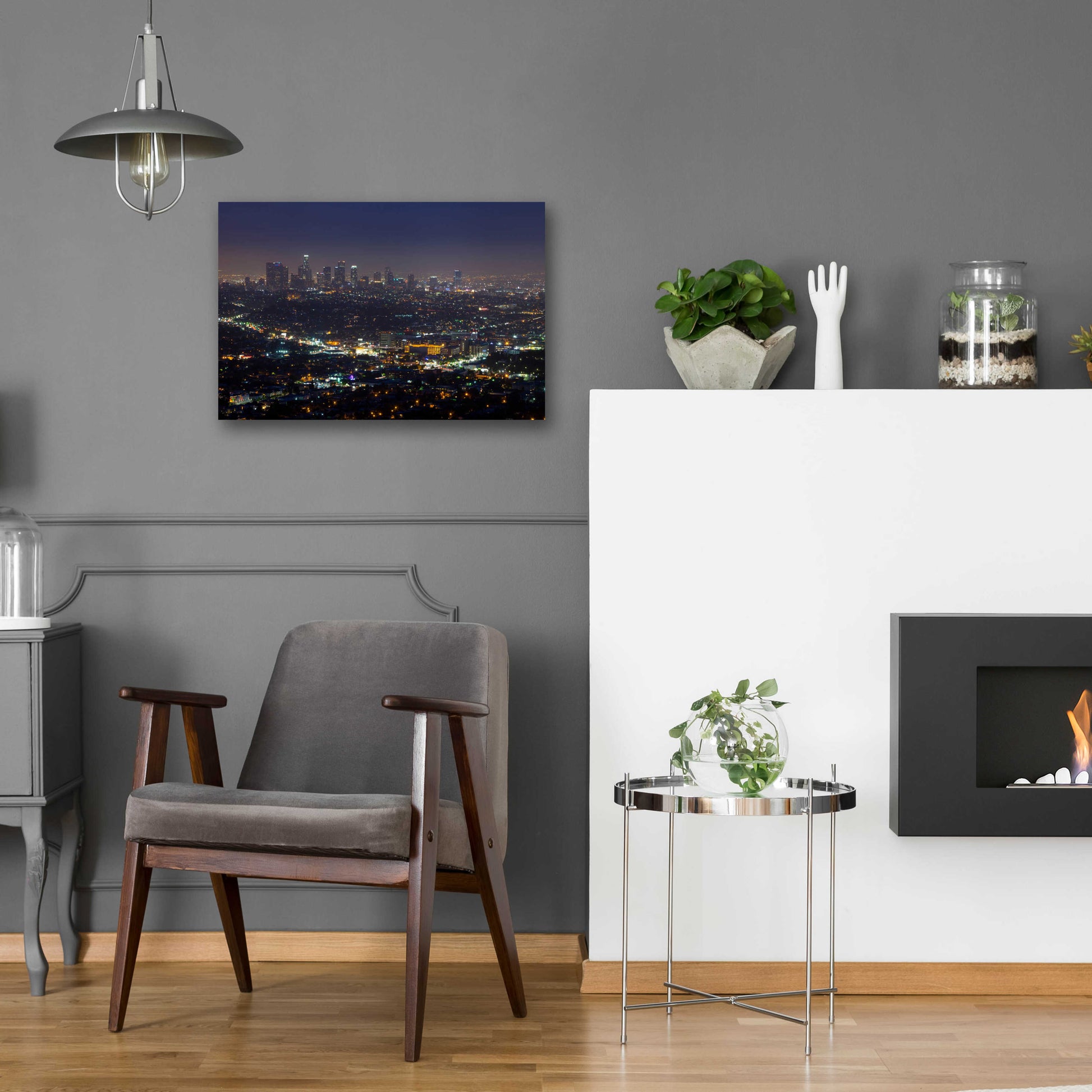 Epic Art 'LA Skyline' by Chris Moyer, Acrylic Glass Wall Art,24x16