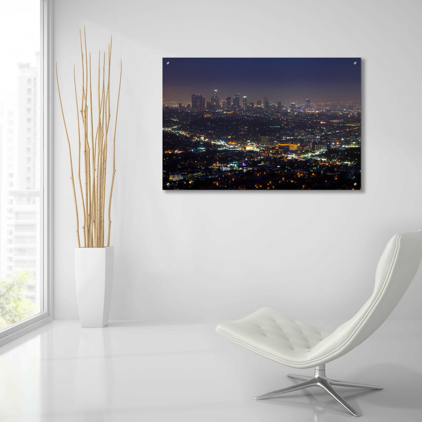 Epic Art 'LA Skyline' by Chris Moyer, Acrylic Glass Wall Art,36x24