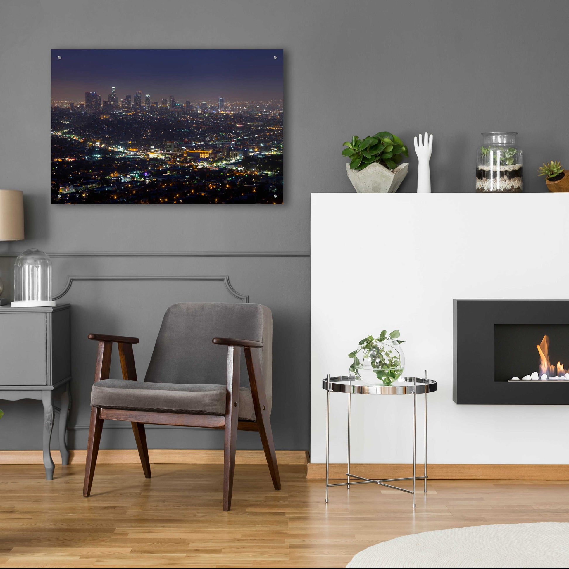 Epic Art 'LA Skyline' by Chris Moyer, Acrylic Glass Wall Art,36x24