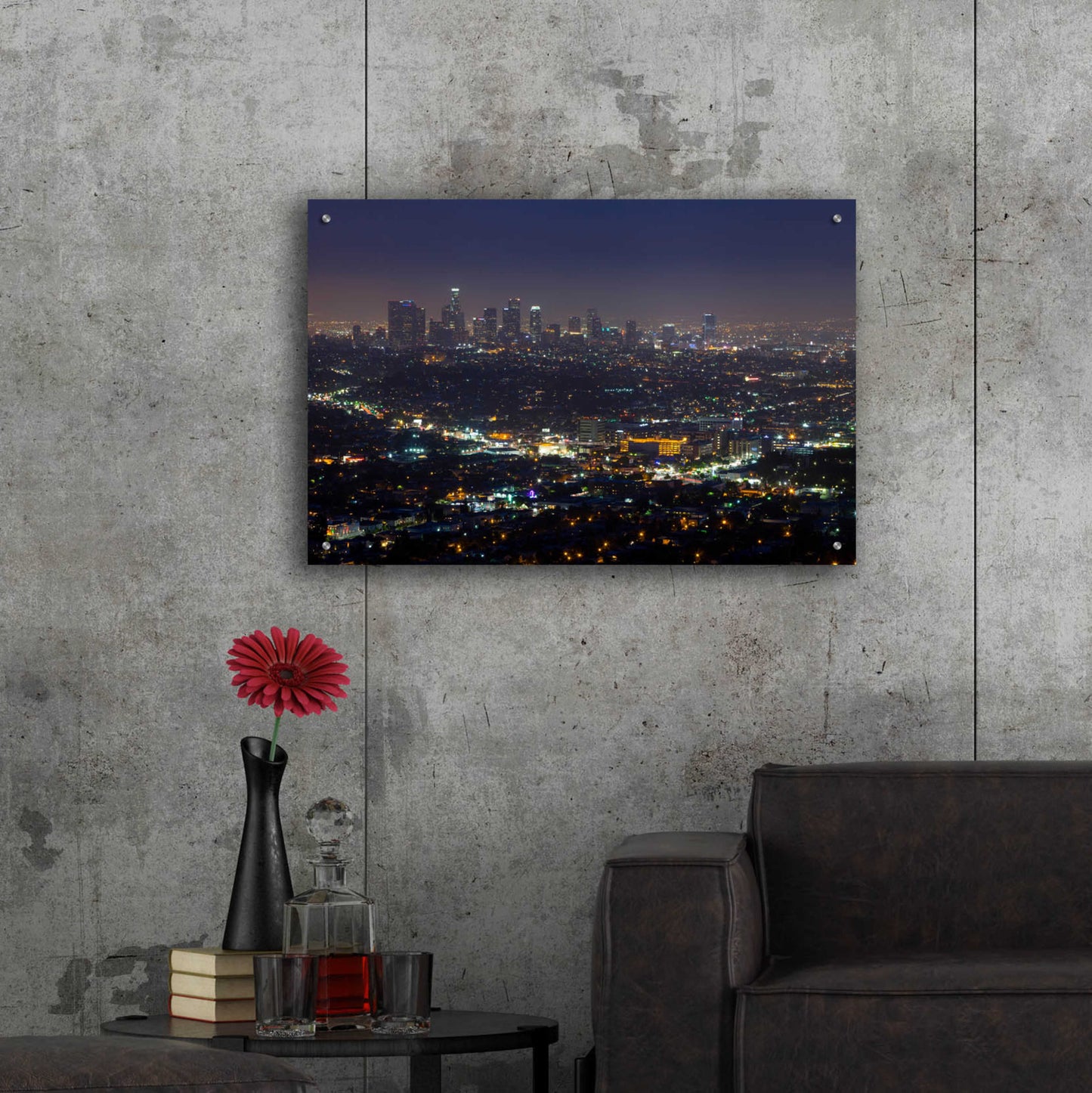 Epic Art 'LA Skyline' by Chris Moyer, Acrylic Glass Wall Art,36x24