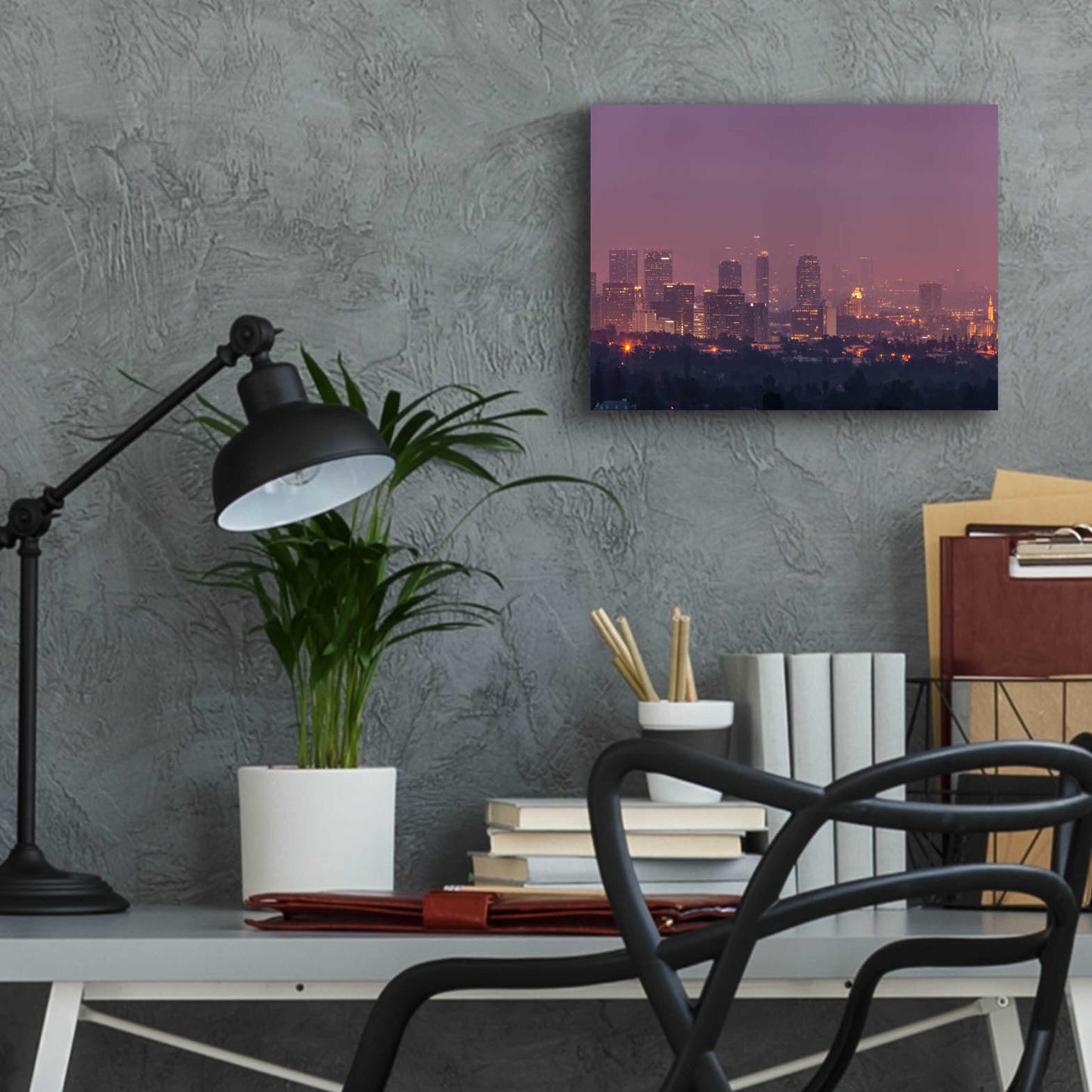 Epic Art 'LA's Early Morning Light' by Chris Moyer, Acrylic Glass Wall Art,16x12