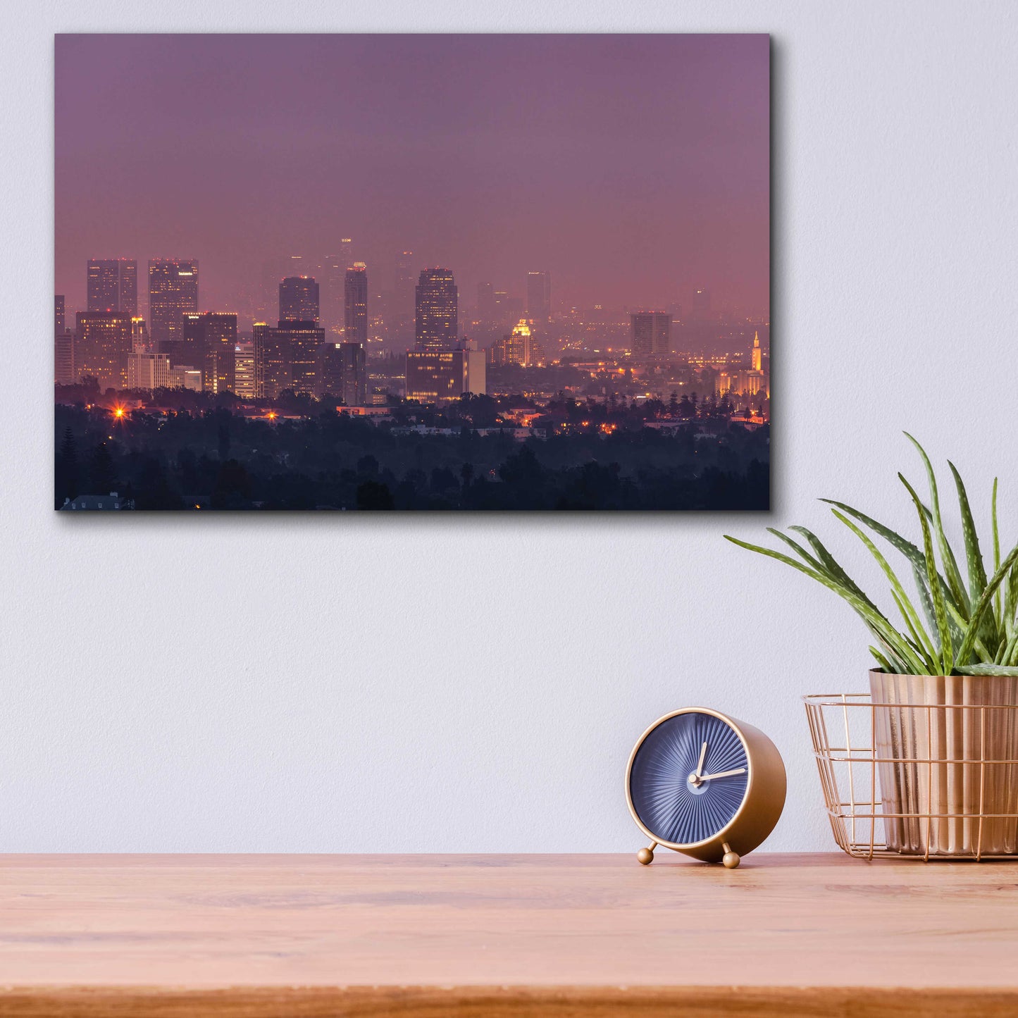 Epic Art 'LA's Early Morning Light' by Chris Moyer, Acrylic Glass Wall Art,16x12