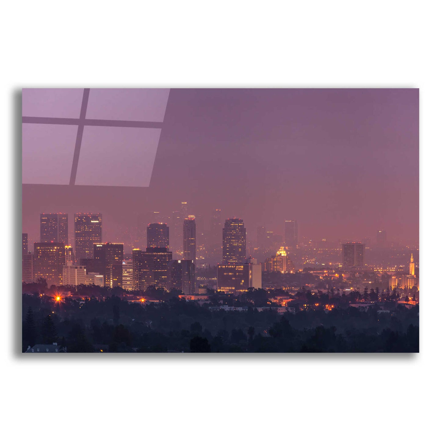 Epic Art 'LA's Early Morning Light' by Chris Moyer, Acrylic Glass Wall Art,16x12