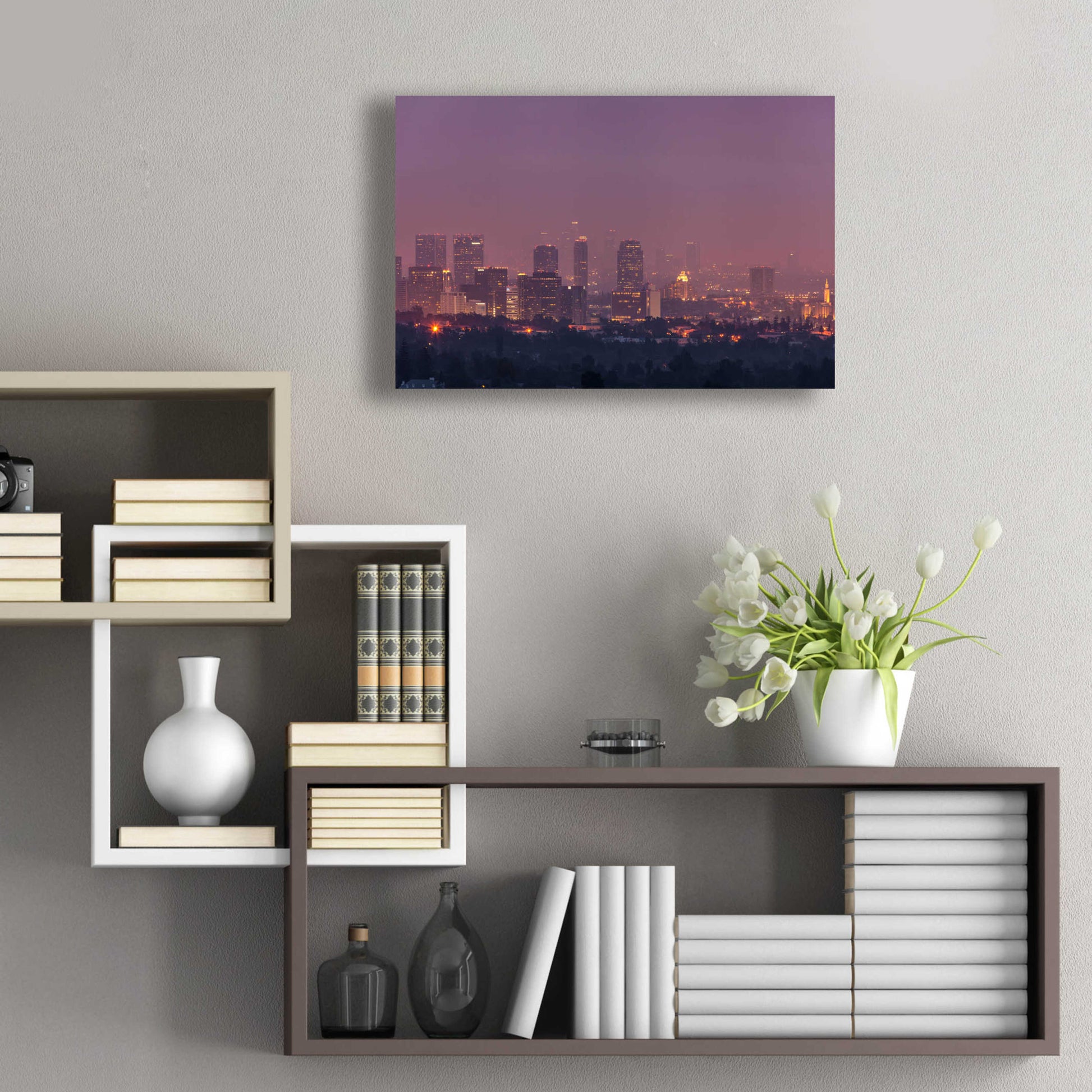 Epic Art 'LA's Early Morning Light' by Chris Moyer, Acrylic Glass Wall Art,24x16