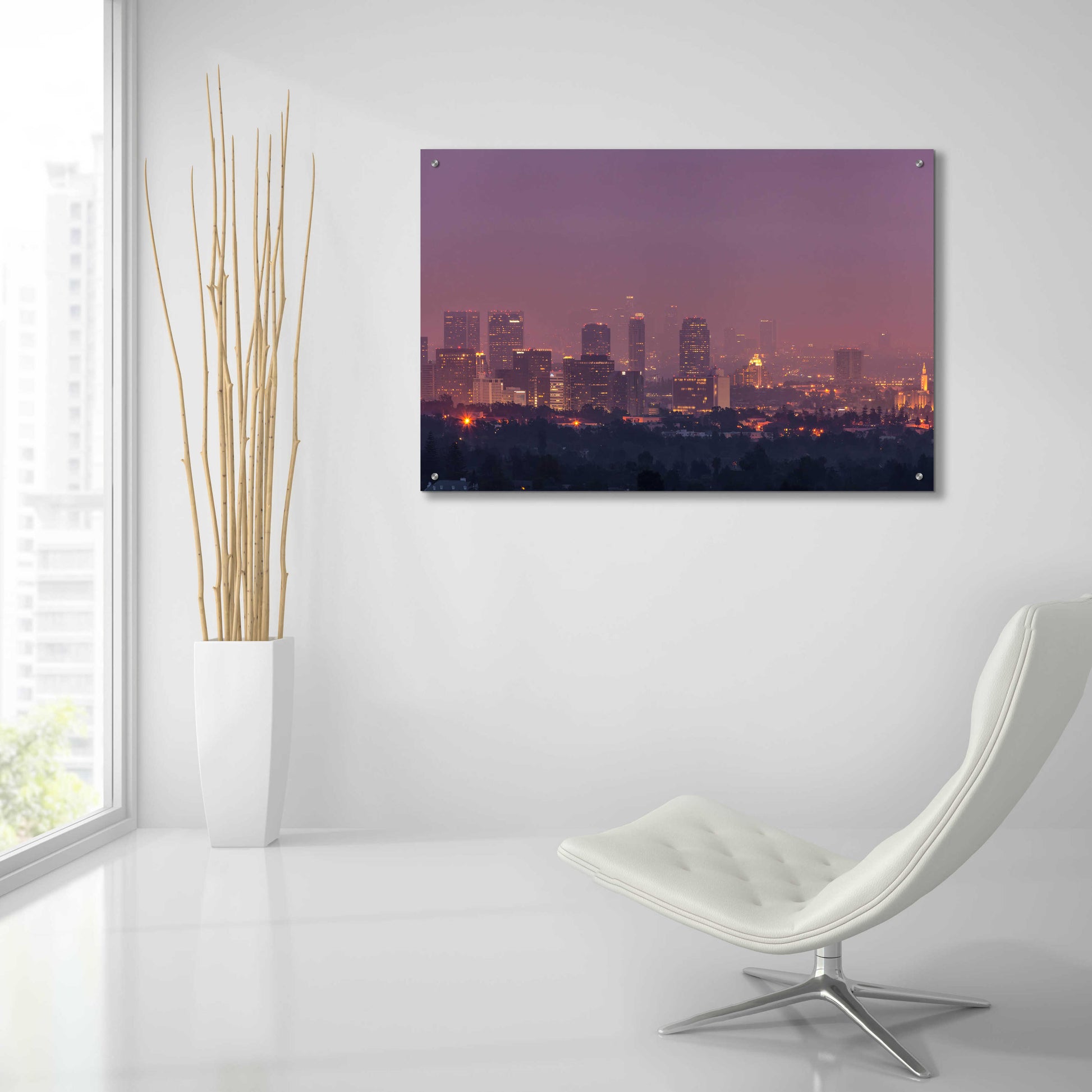 Epic Art 'LA's Early Morning Light' by Chris Moyer, Acrylic Glass Wall Art,36x24