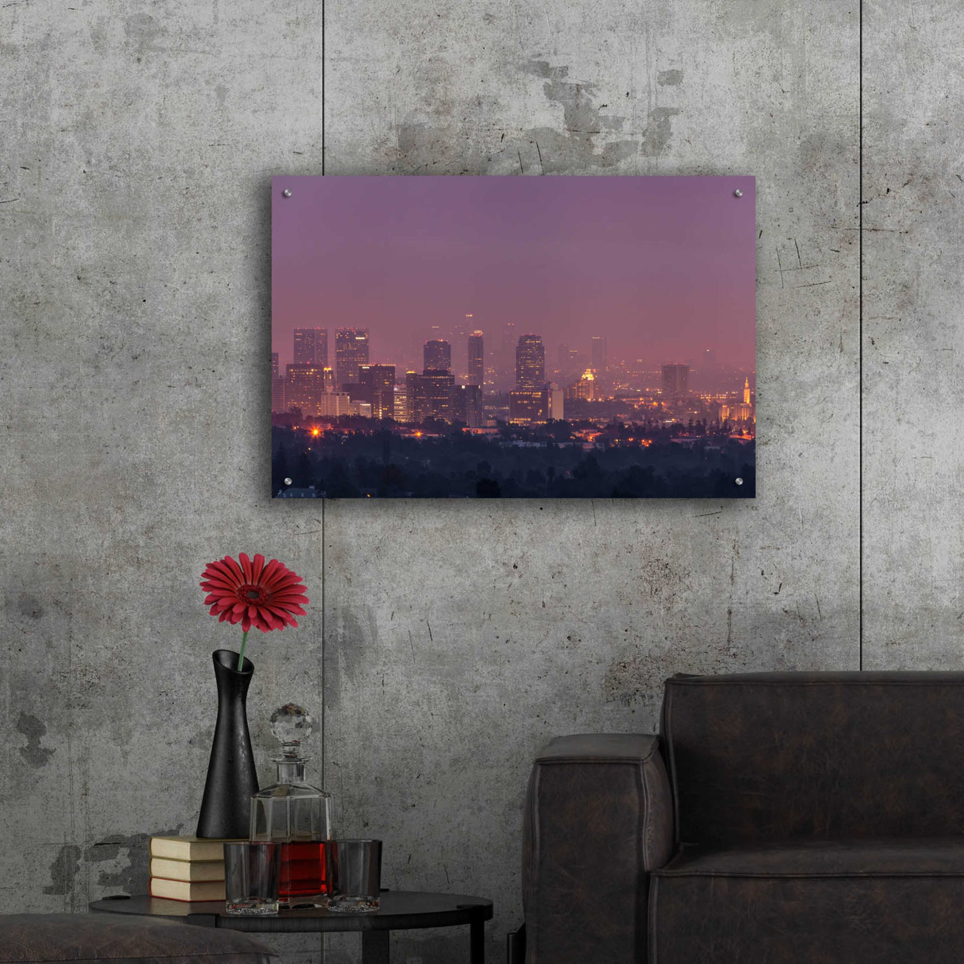 Epic Art 'LA's Early Morning Light' by Chris Moyer, Acrylic Glass Wall Art,36x24