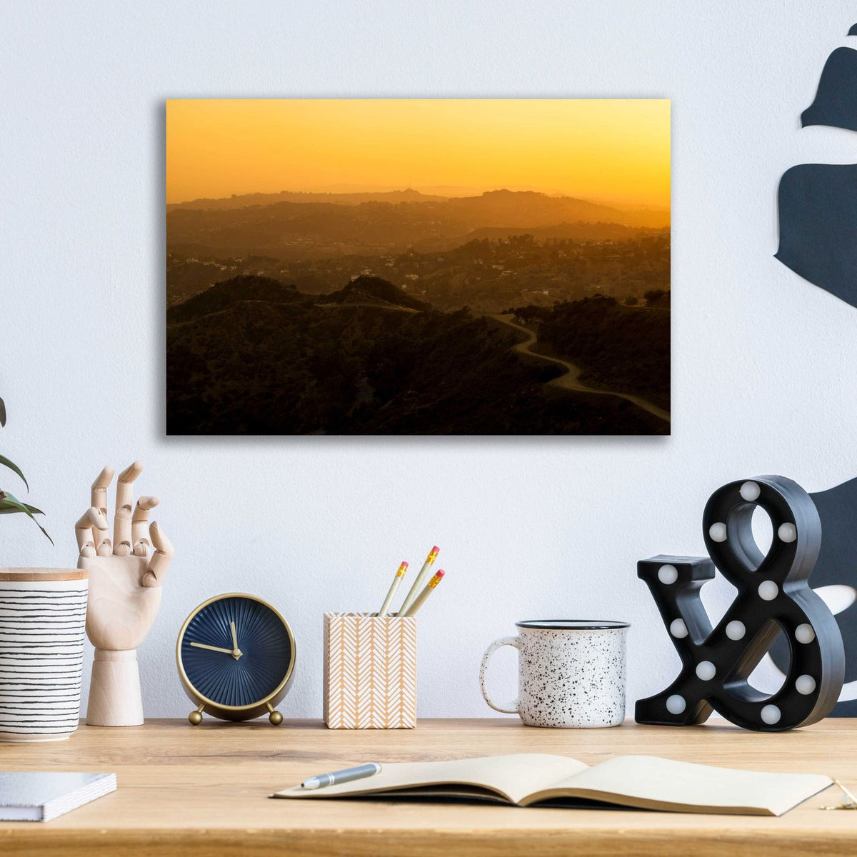 Sunset Layers by Chris Moyer - 16x12 acrylic wall art in a room