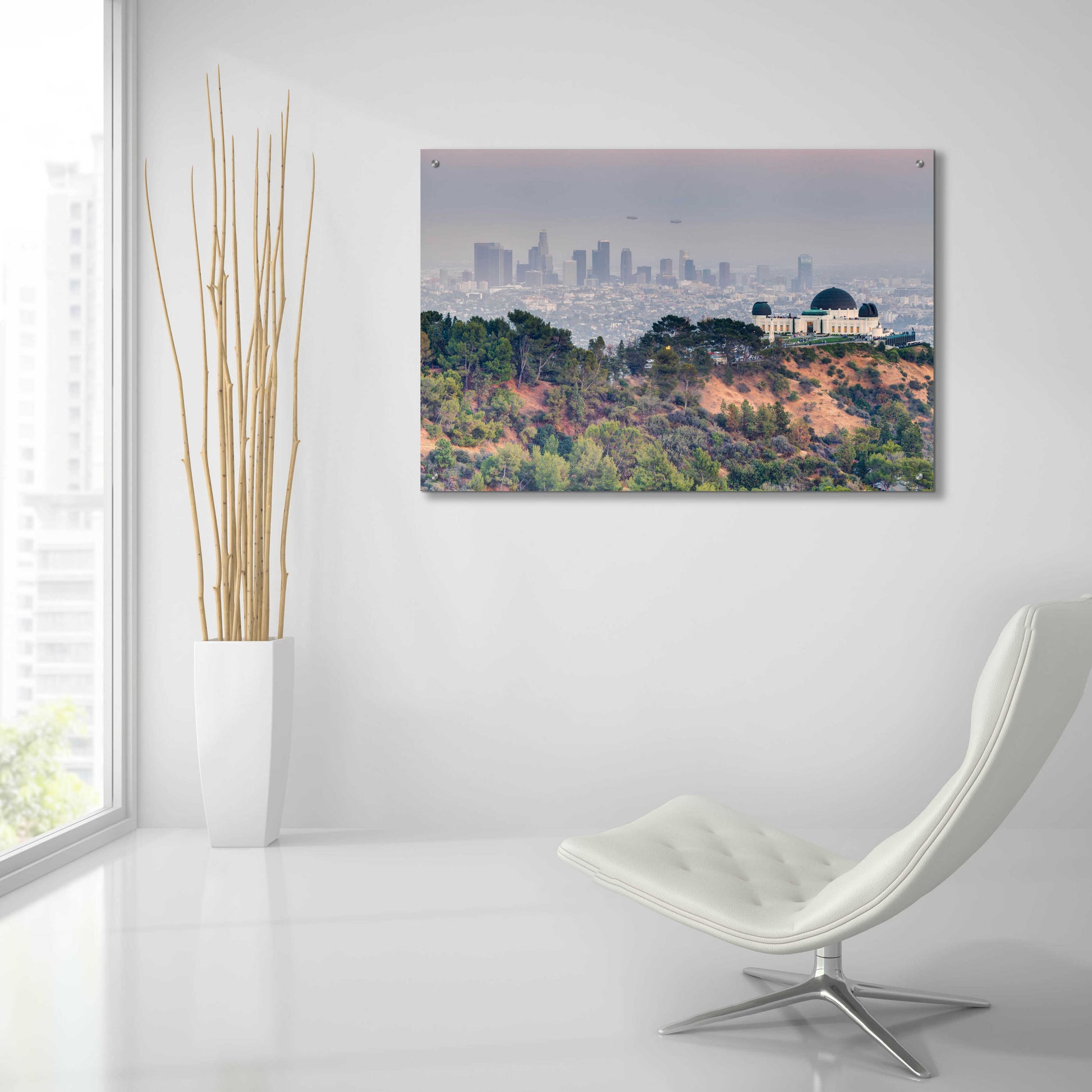 Epic Art 'Griffith Over LA' by Chris Moyer, Acrylic Glass Wall Art,36x24