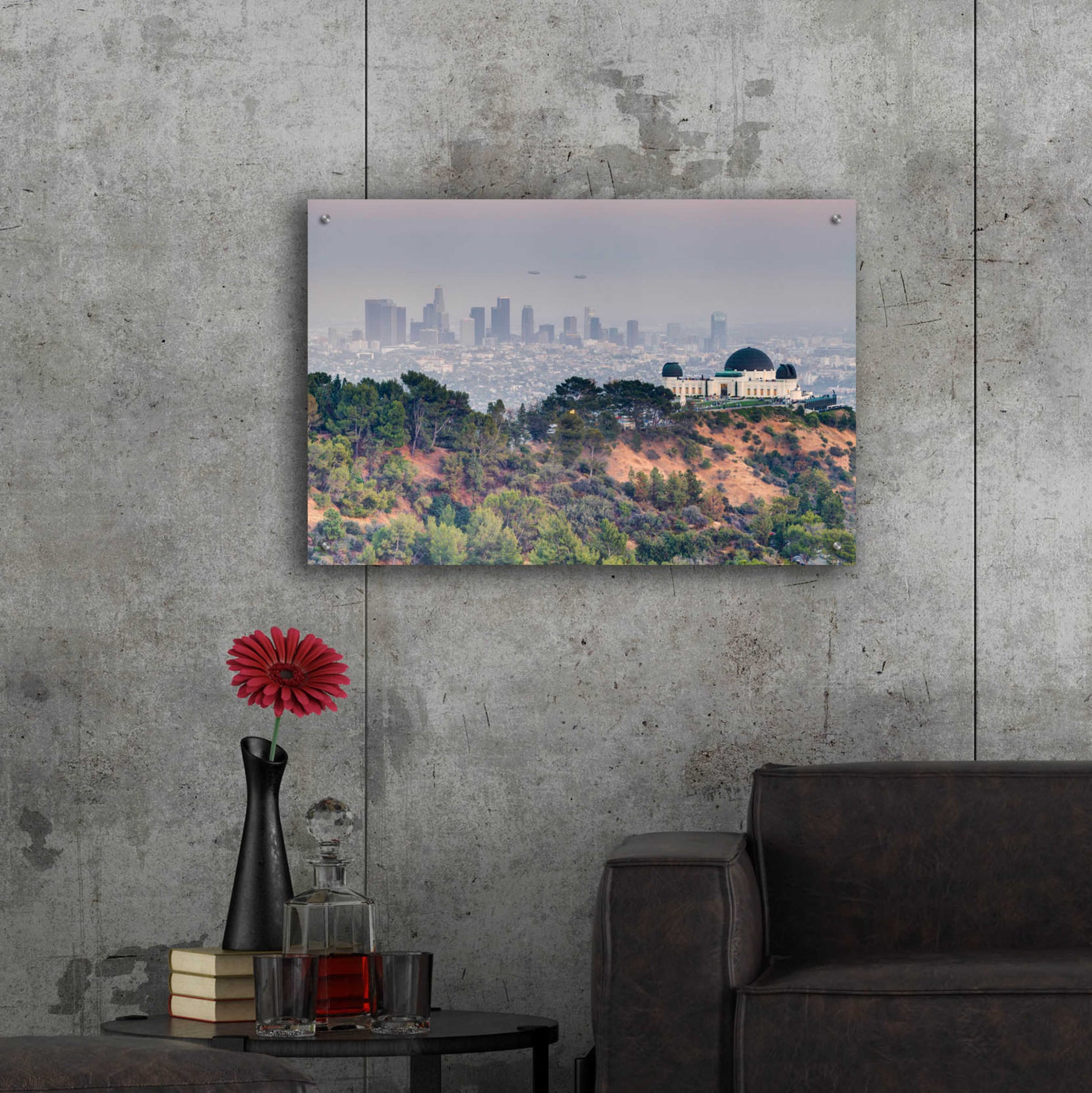 Epic Art 'Griffith Over LA' by Chris Moyer, Acrylic Glass Wall Art,36x24