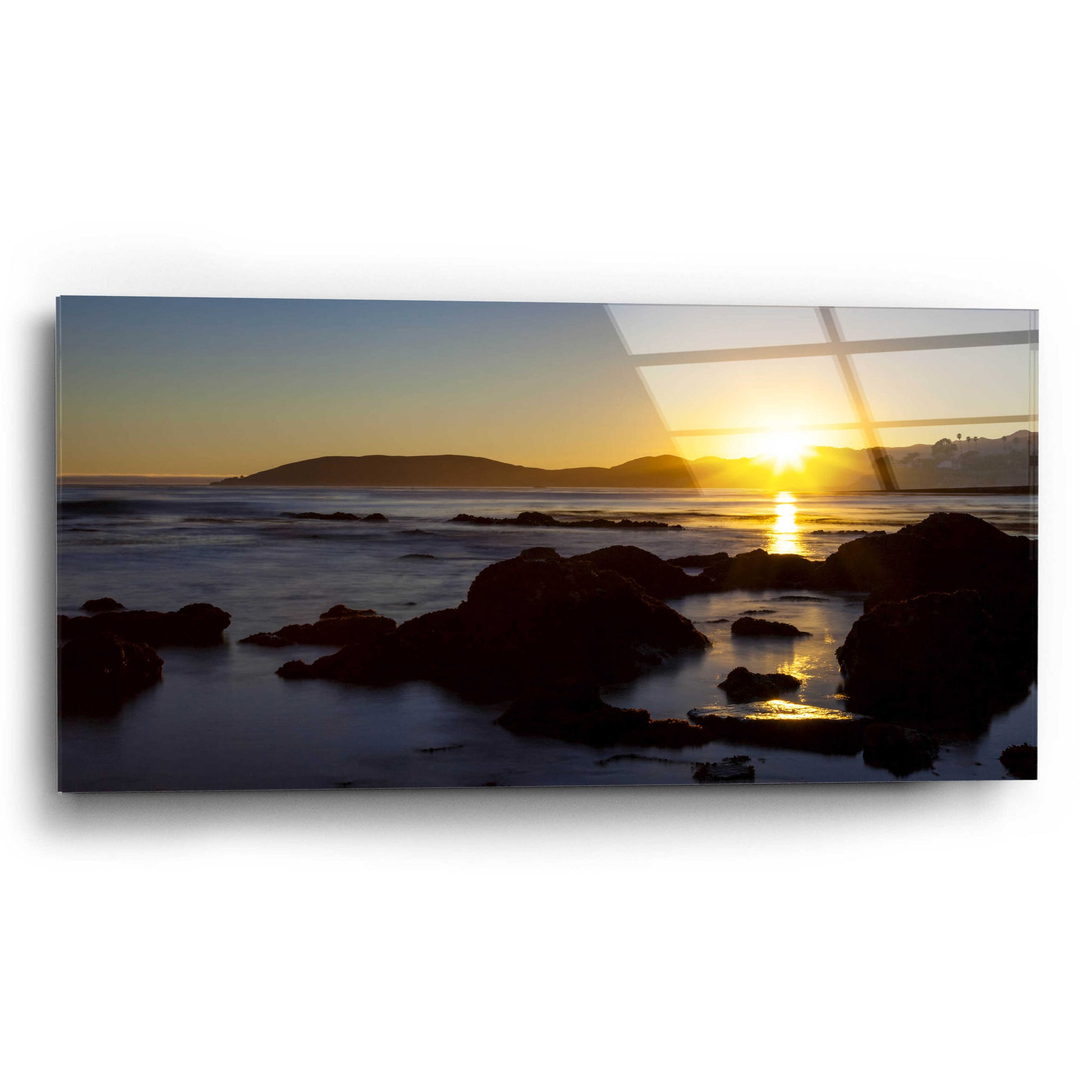 Epic Art 'Pismo Sunset' by Chris Moyer, Acrylic Glass Wall Art,24x12