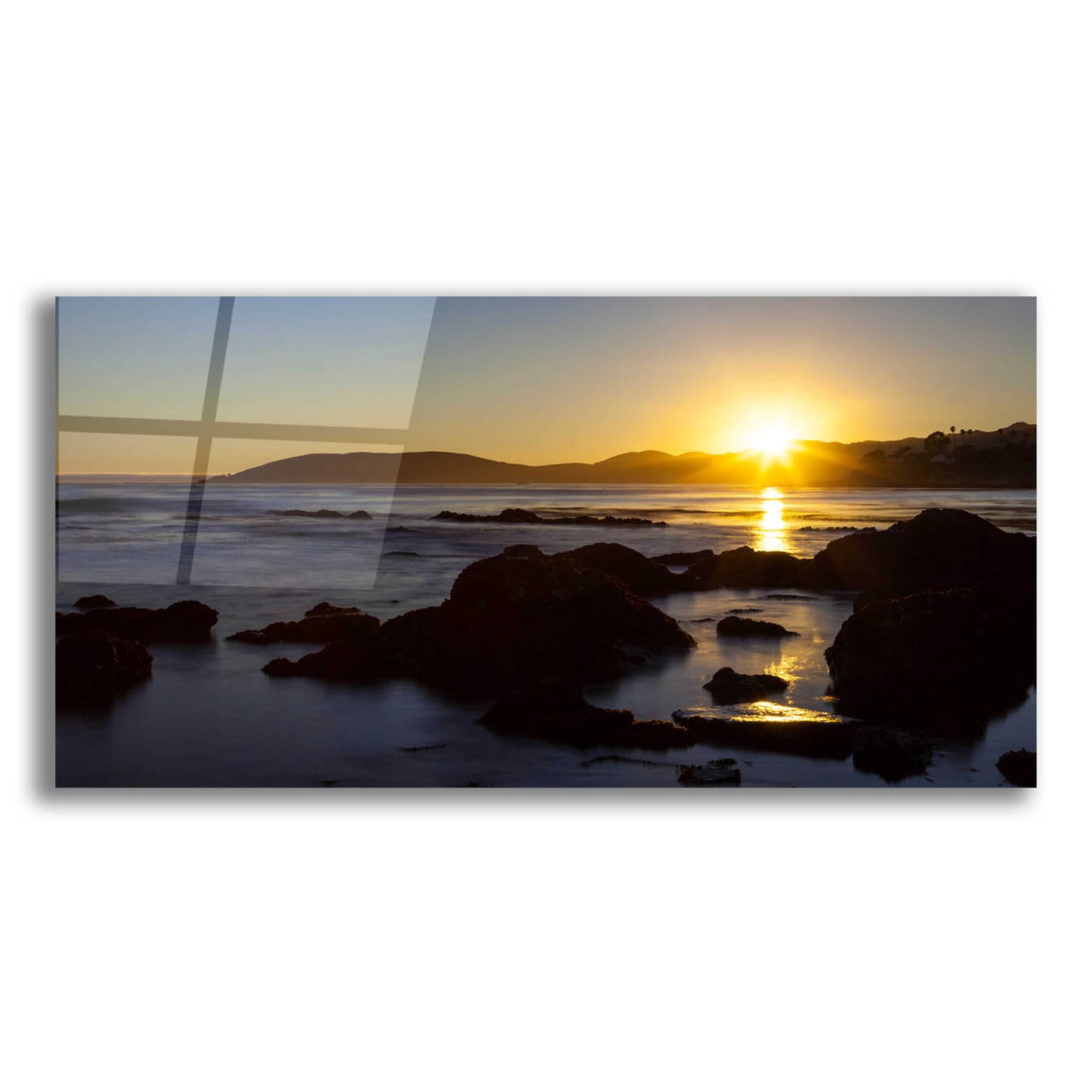 Epic Art 'Pismo Sunset' by Chris Moyer, Acrylic Glass Wall Art,24x12