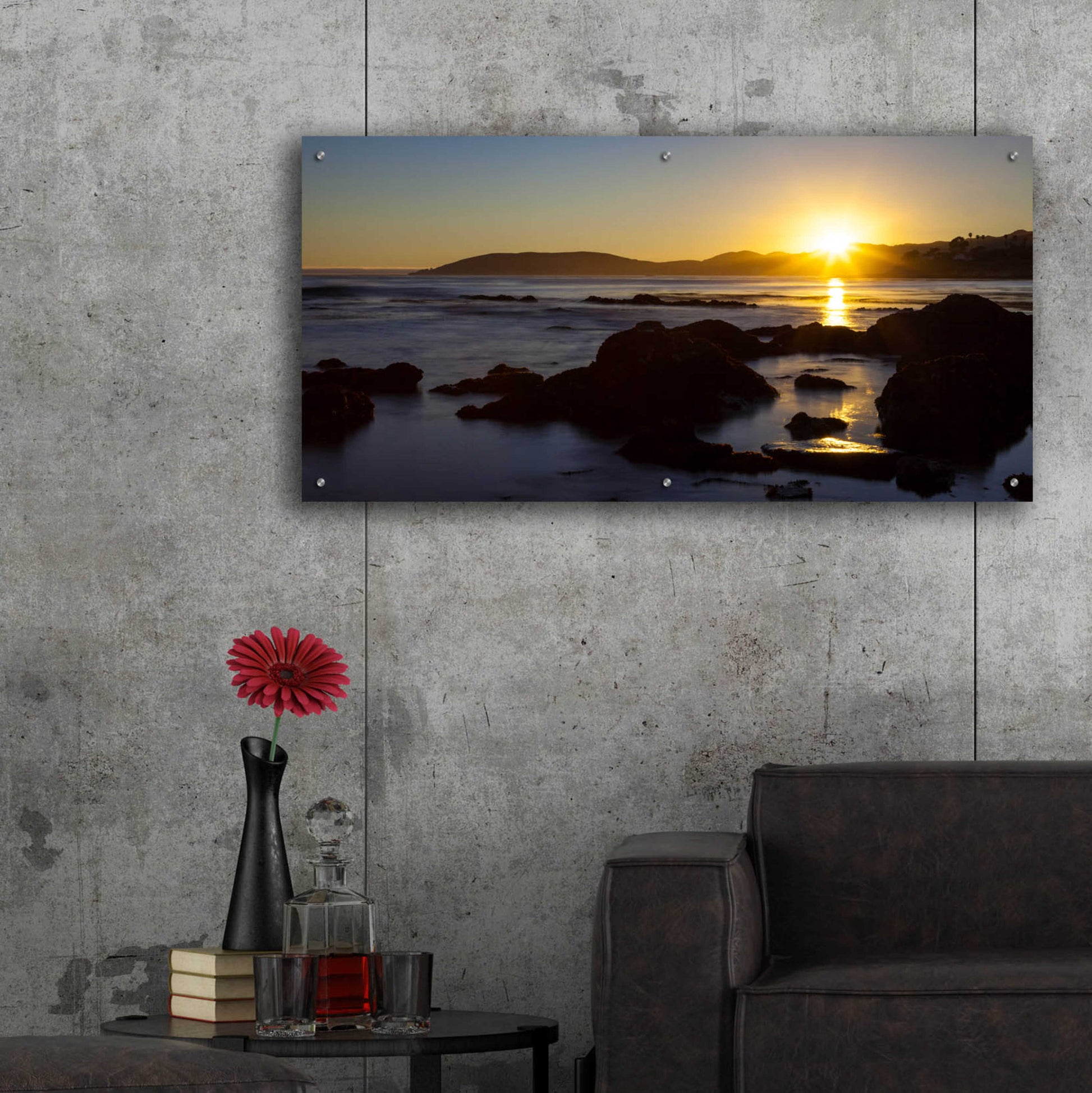 Epic Art 'Pismo Sunset' by Chris Moyer, Acrylic Glass Wall Art,48x24