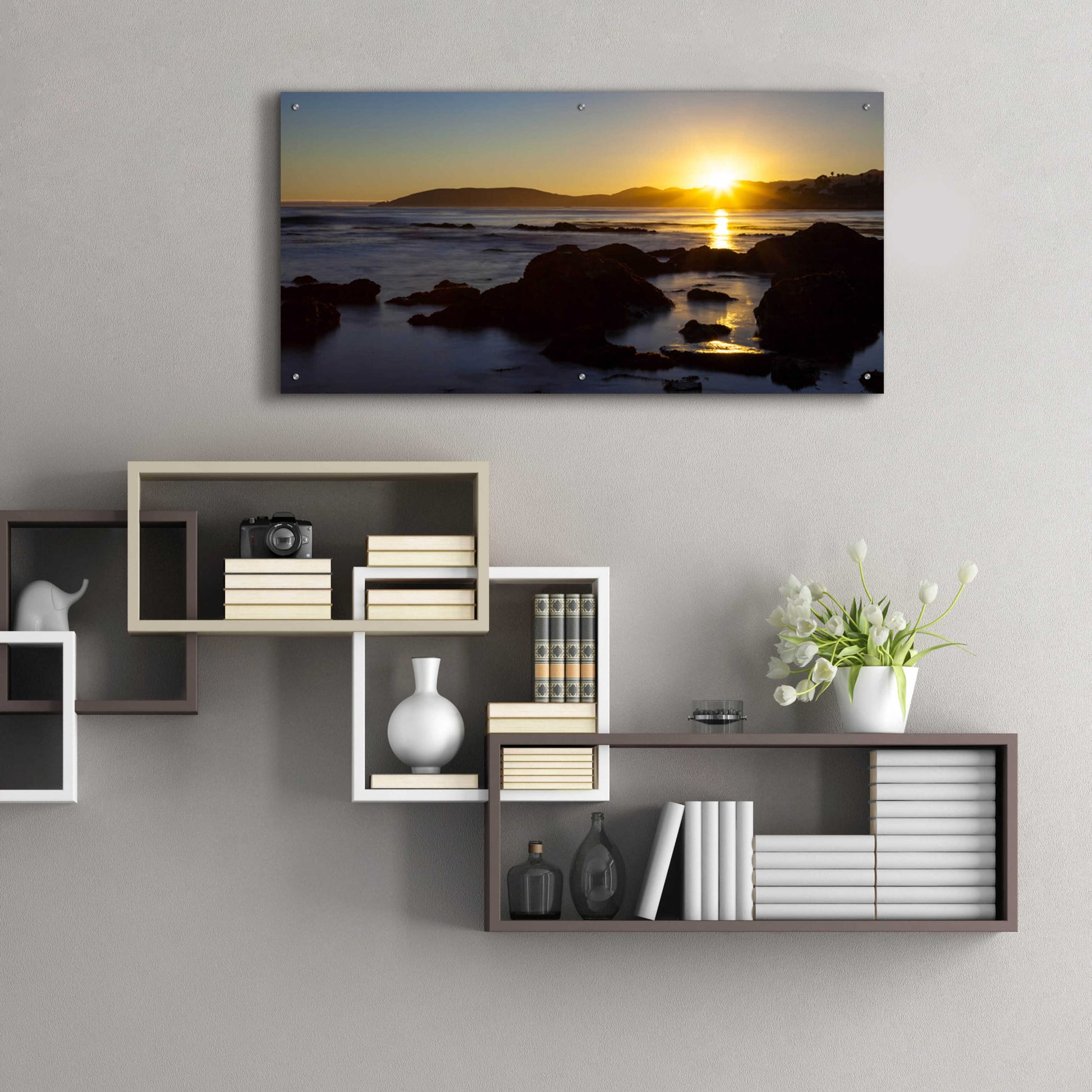 Epic Art 'Pismo Sunset' by Chris Moyer, Acrylic Glass Wall Art,48x24