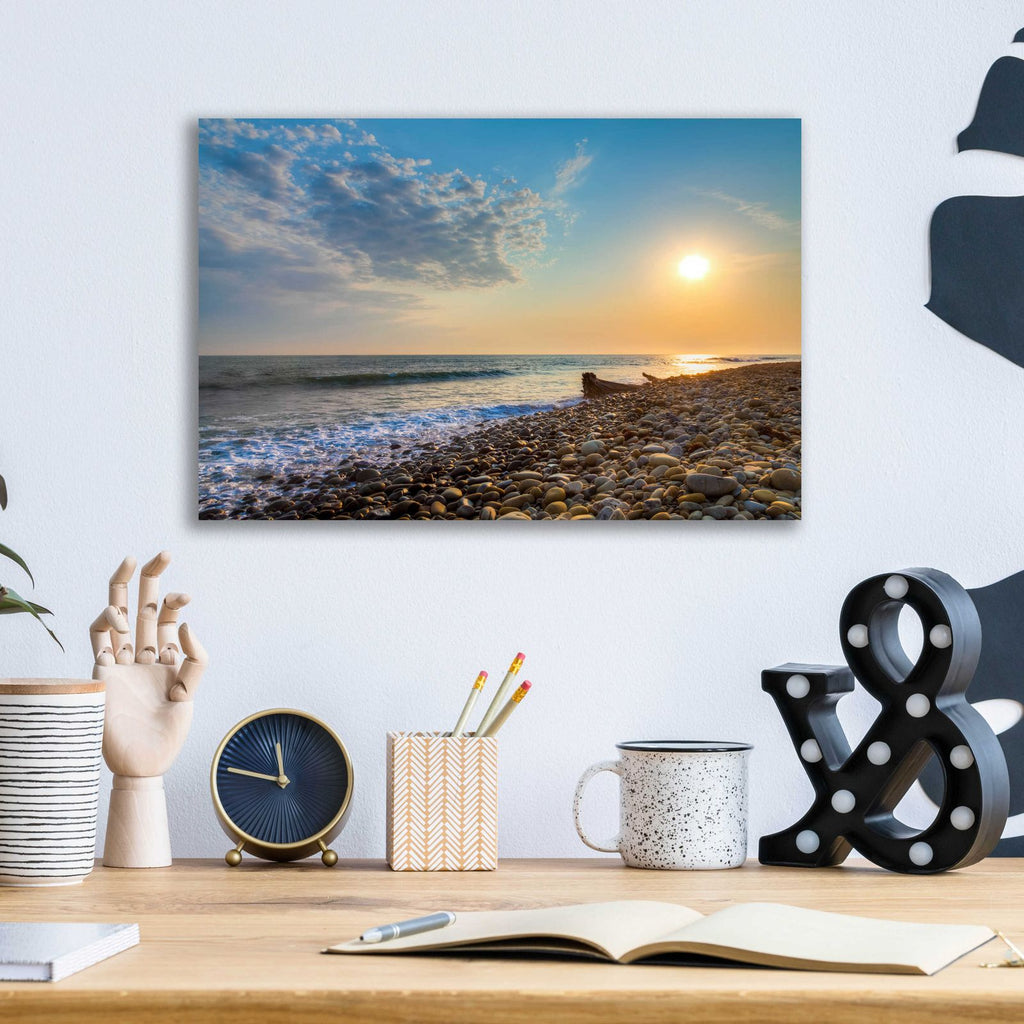 Rockin Sunset by Chris Moyer - 16x12 acrylic wall art in a room