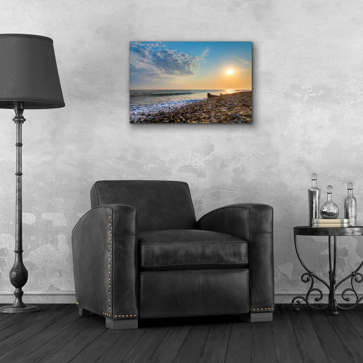 Rockin Sunset by Chris Moyer - 24x16 acrylic wall art in a room