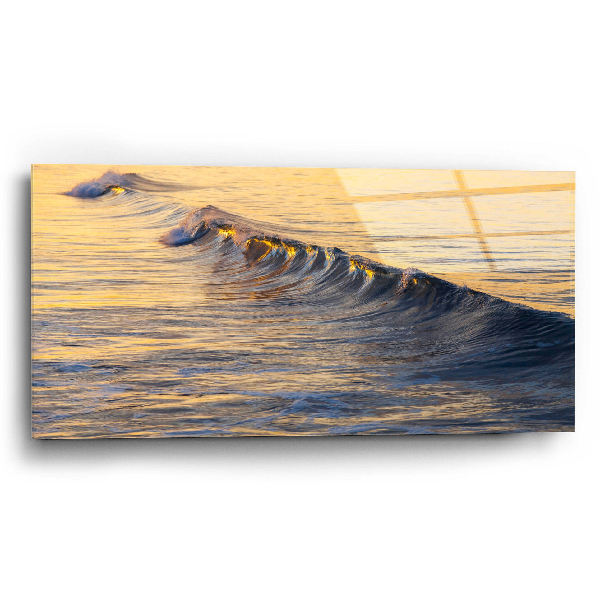 Epic Art 'Warm Curl' by Chris Moyer, Acrylic Glass Wall Art,24x12