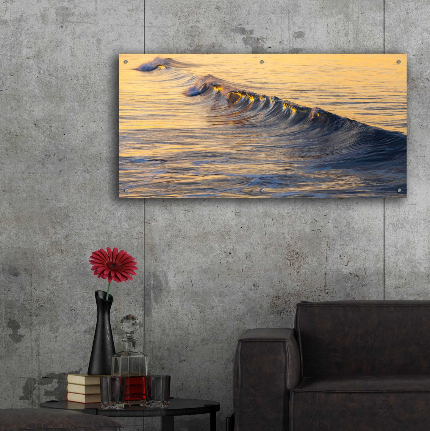 Epic Art 'Warm Curl' by Chris Moyer, Acrylic Glass Wall Art,48x24