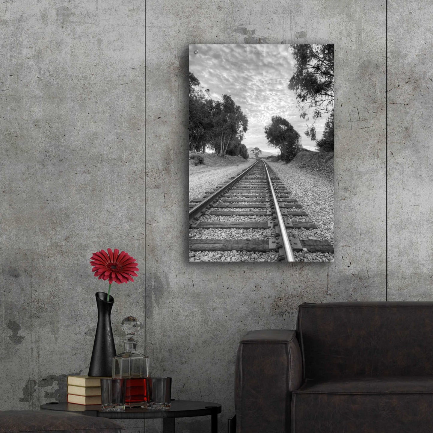 Epic Art 'On The Right Track' by Chris Moyer, Acrylic Glass Wall Art,24x36