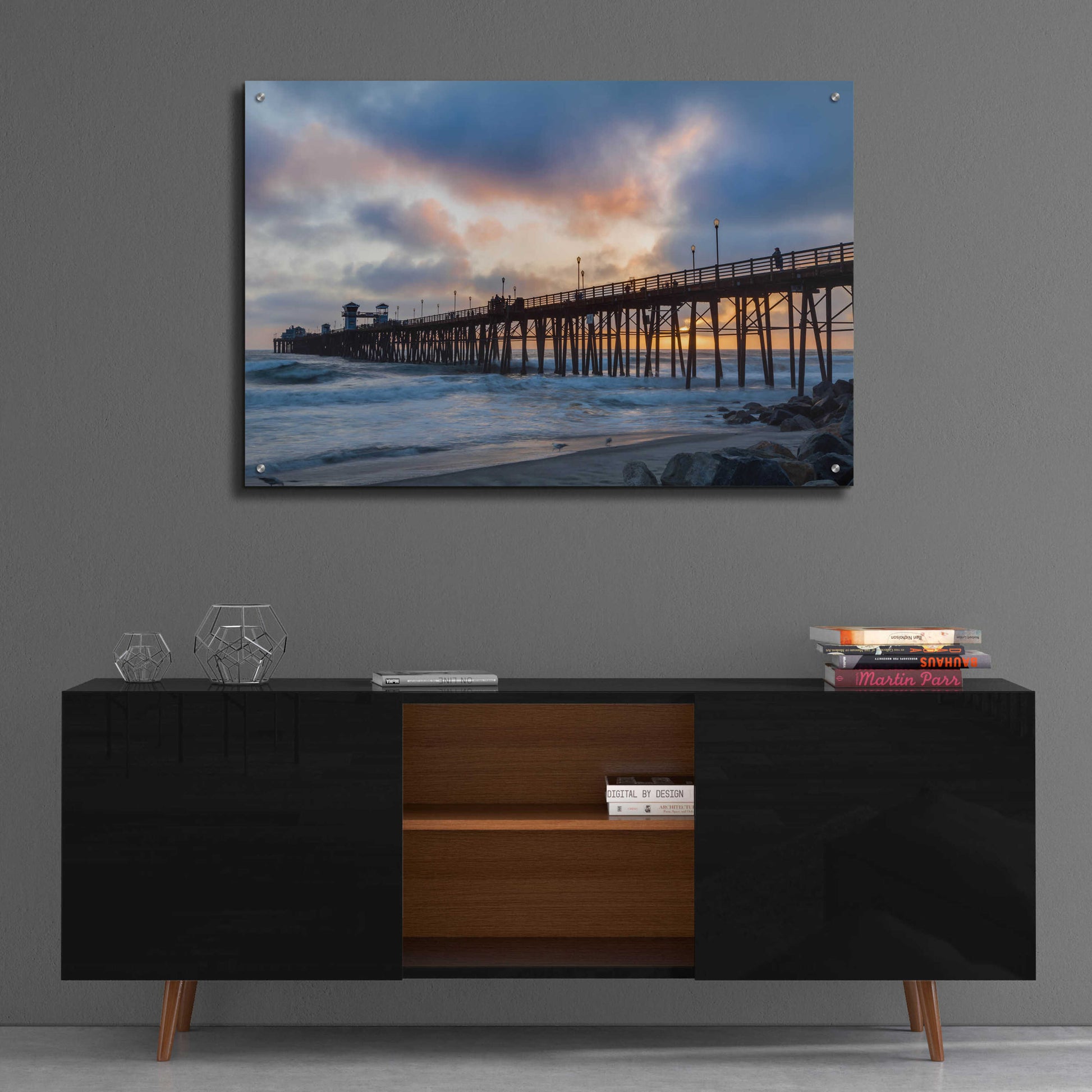 Epic Art 'Oceanside Drama' by Chris Moyer, Acrylic Glass Wall Art,36x24