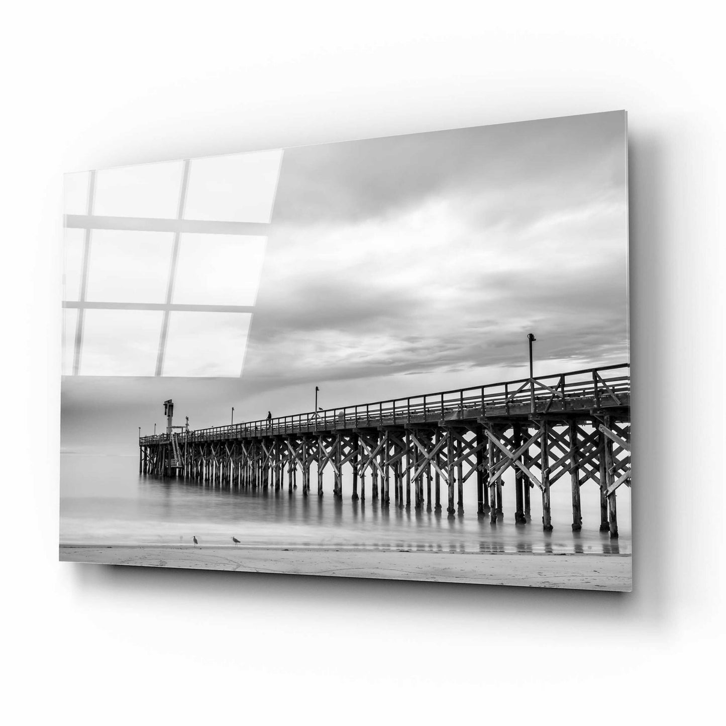 Epic Art 'Gavoita Storm Pier' by Chris Moyer, Acrylic Glass Wall Art,16x12