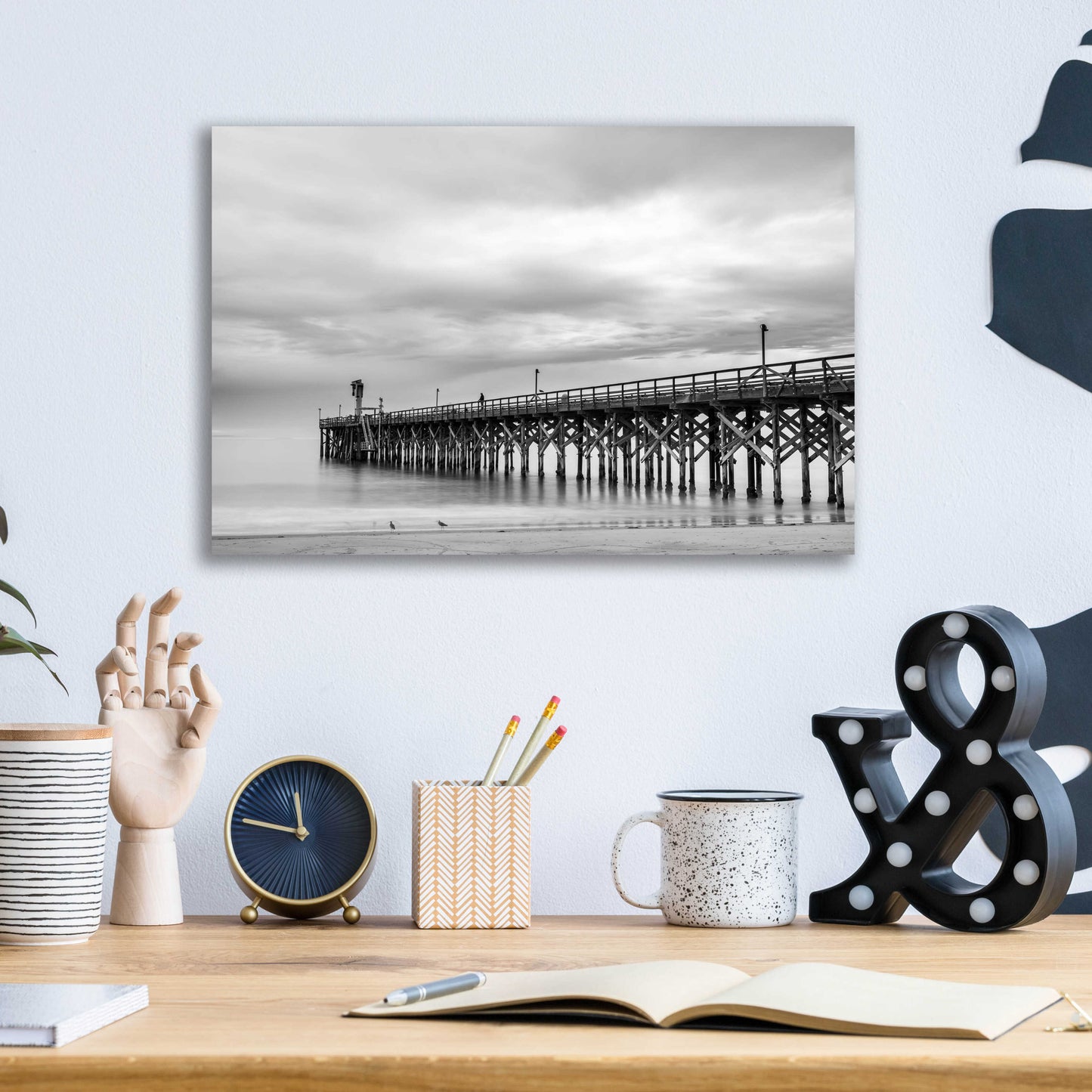 Epic Art 'Gavoita Storm Pier' by Chris Moyer, Acrylic Glass Wall Art,16x12