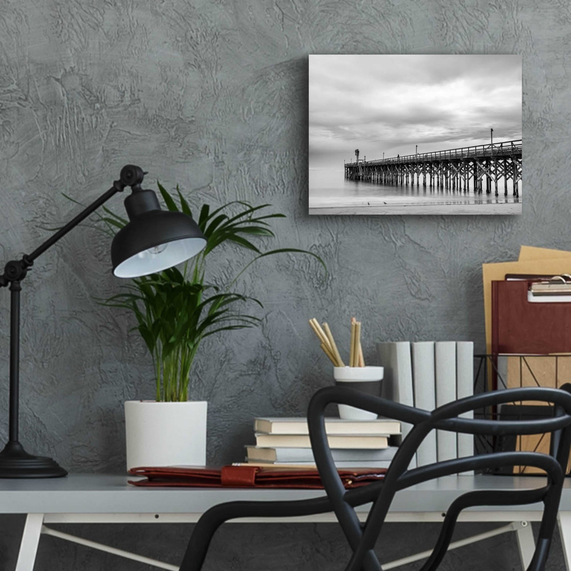 Epic Art 'Gavoita Storm Pier' by Chris Moyer, Acrylic Glass Wall Art,16x12